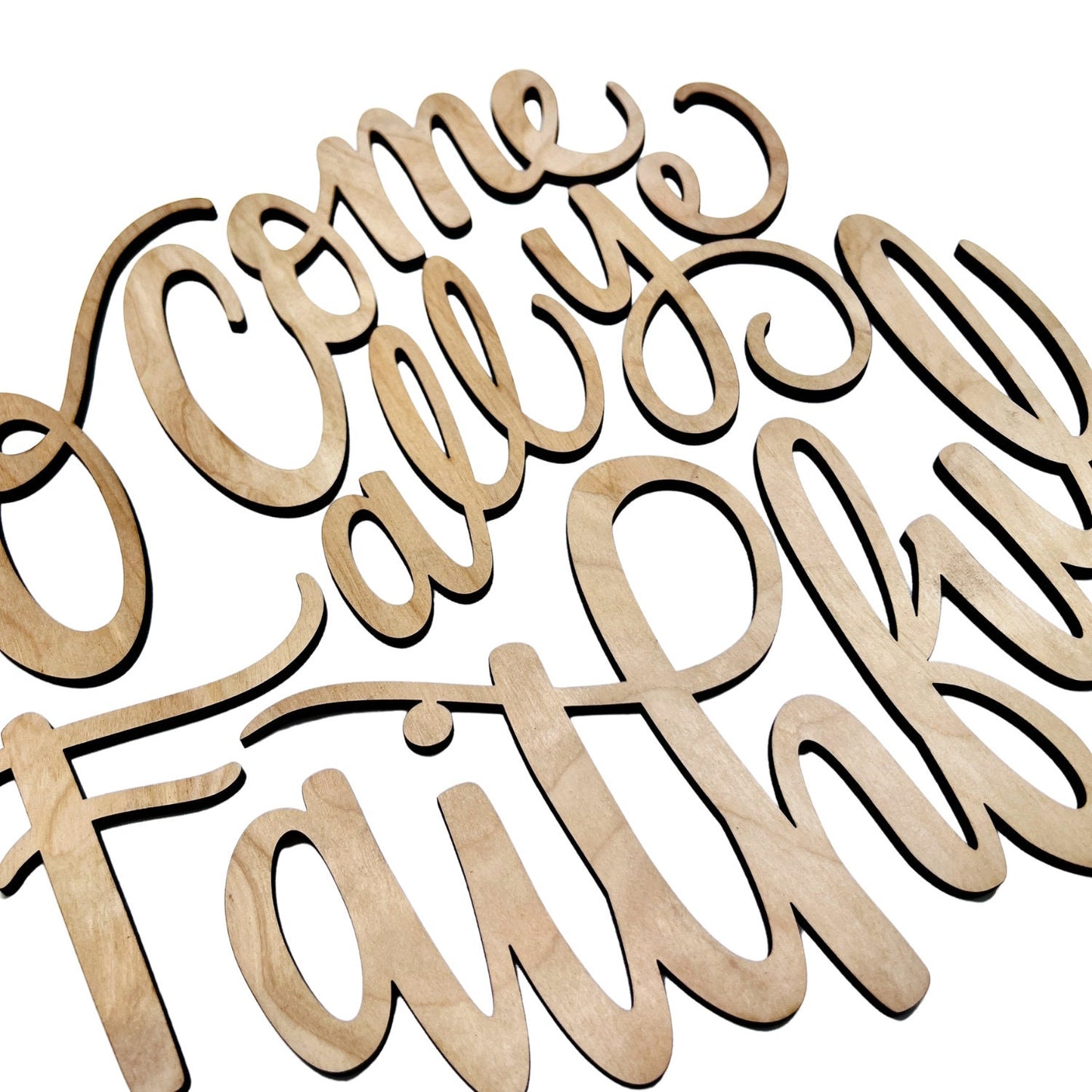 Small O Come All Ye Faithful Wood Cutout | Merry Christmas wood letter | Christmas wreath decor | Christmas Door hanger | Christmas Crafts
