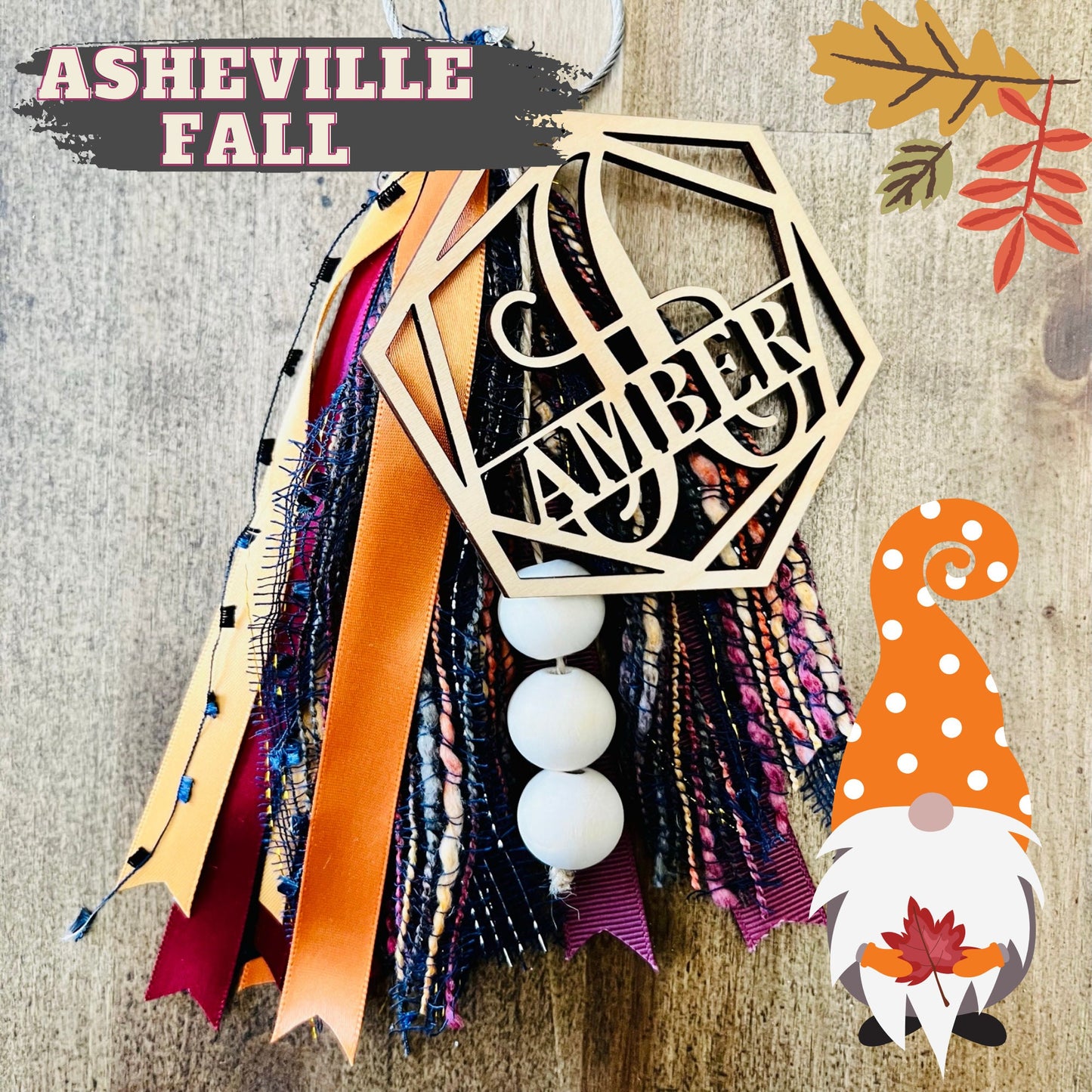 Asheville Fall Bag Tassel | Bag Tassel | Bogg Bag | Fall Colored Bag Tassel | Fall vibe Bag Tassel | Bag Tassel Monogram