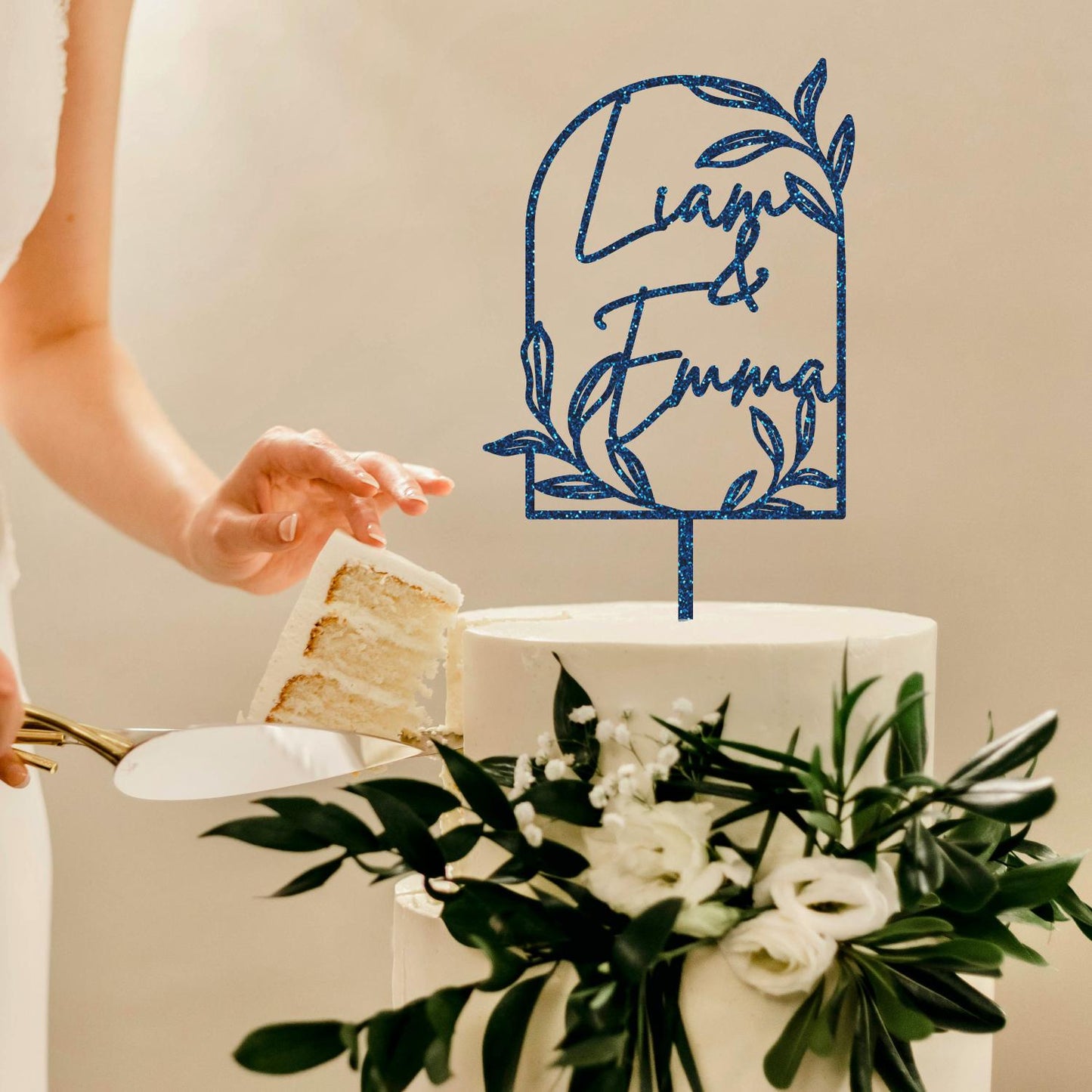 Wedding Personalized Cake Topper | Custom Name Cake Decor | Rustic Wedding Cake Decor | Anniversary Cake Topper | Personalized Wedding Decor