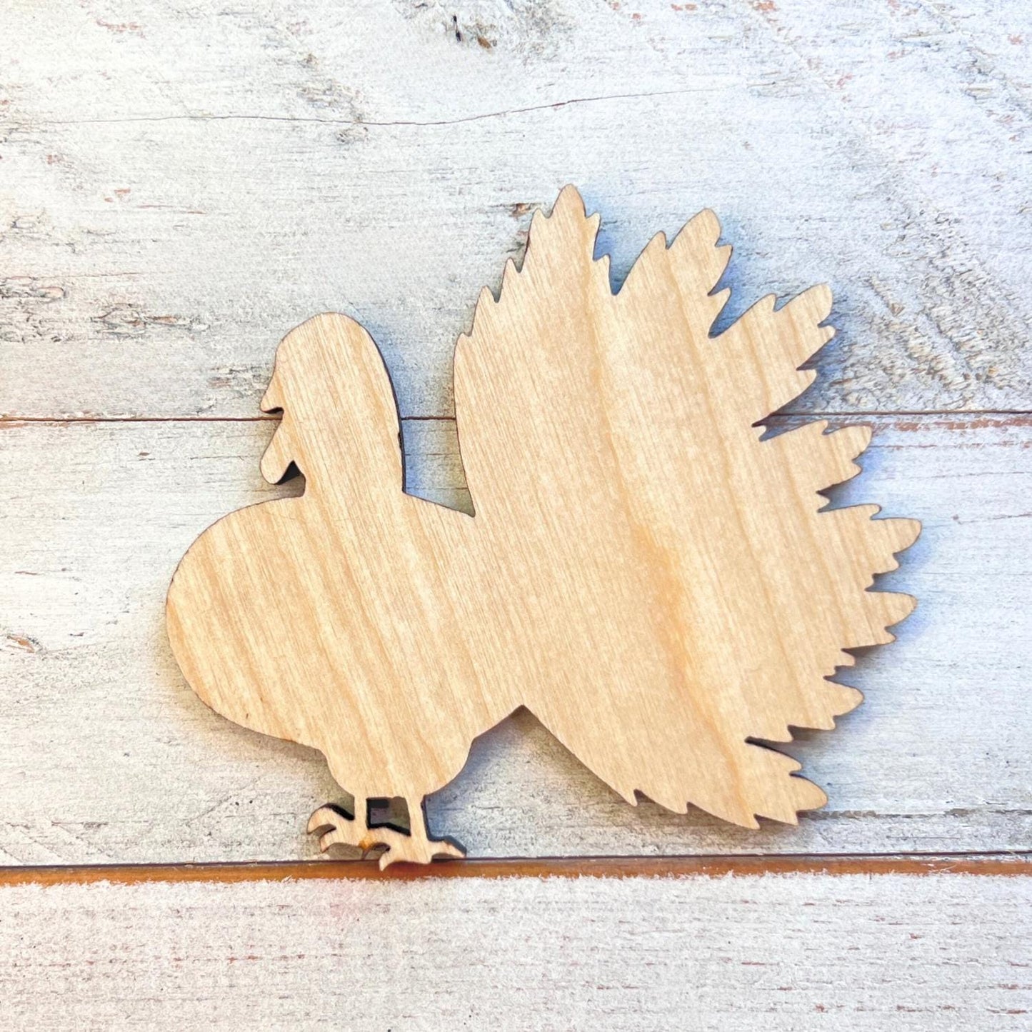 Wood Turkey Craft Shape | Thanksgiving Turkey Wood Cutout
