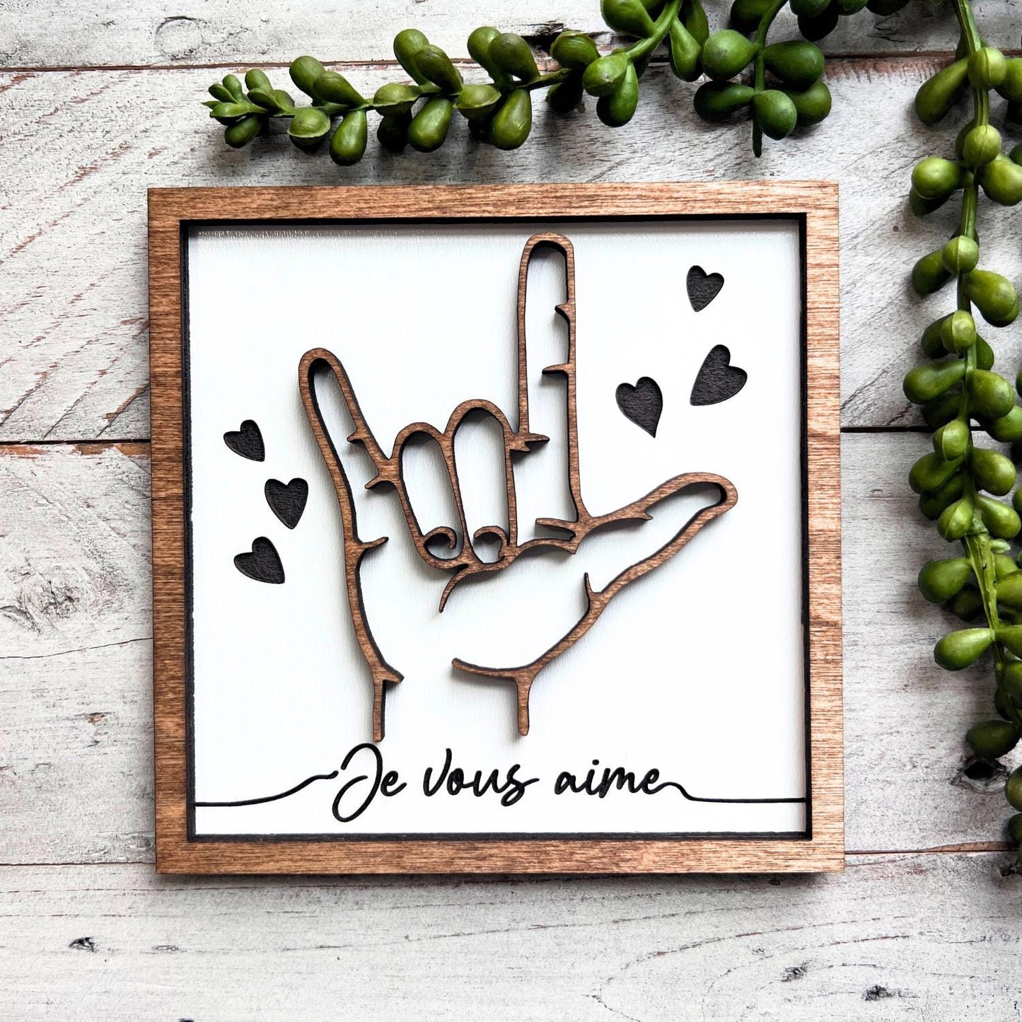 ASL Sign Language Sign for I Love You | 9 Colors | I Love You Sign | Gifts for Her | Gifts for Him | Valentine's Day Gifts