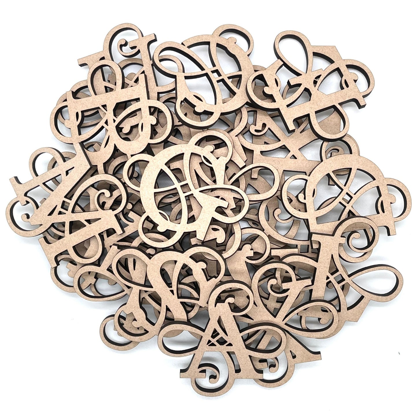 Flourished Wooden Letters