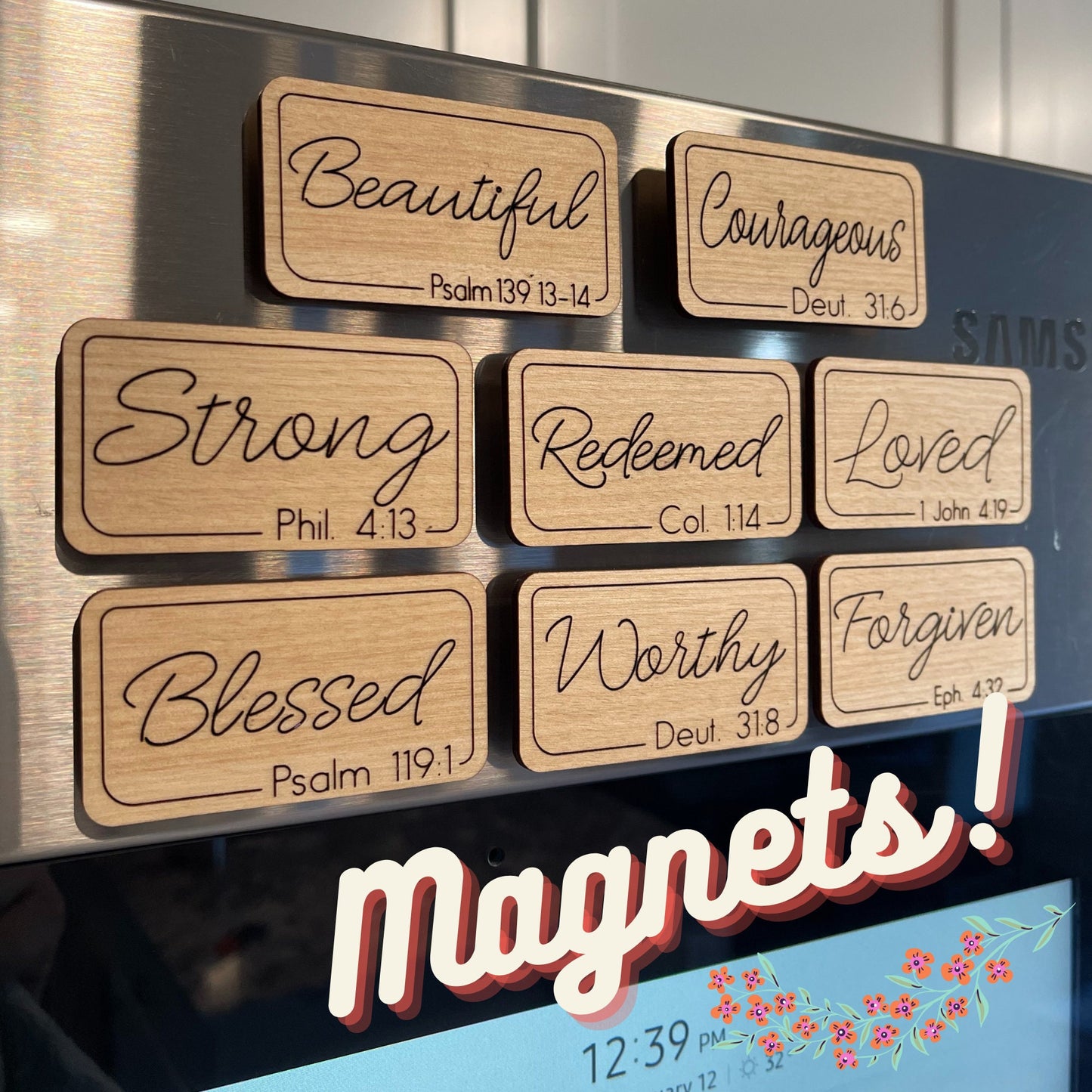Bible verse magnets/ Christian Magnets/ Refrigerator Magnets/ Gift Ideas
