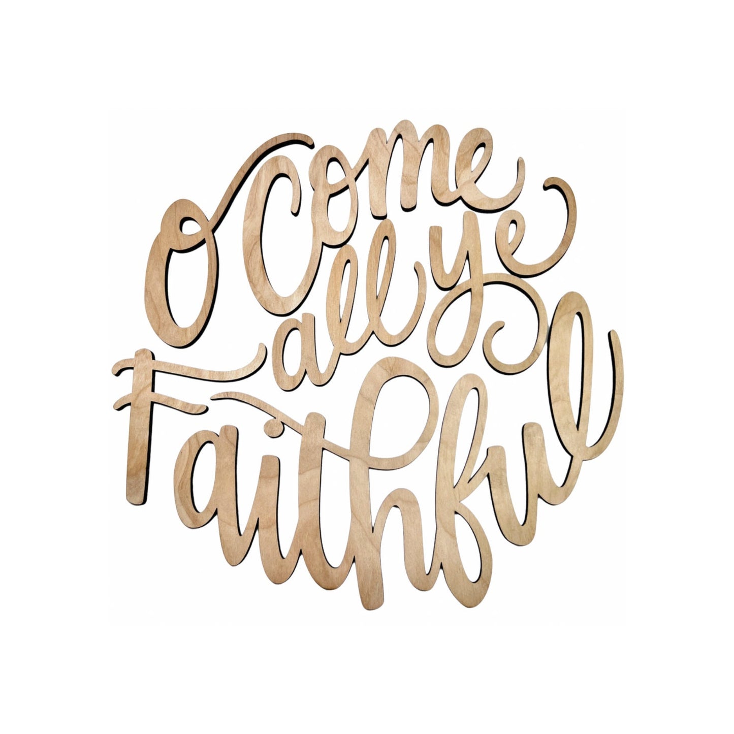 Small O Come All Ye Faithful Wood Cutout | Merry Christmas wood letter | Christmas wreath decor | Christmas Door hanger | Christmas Crafts