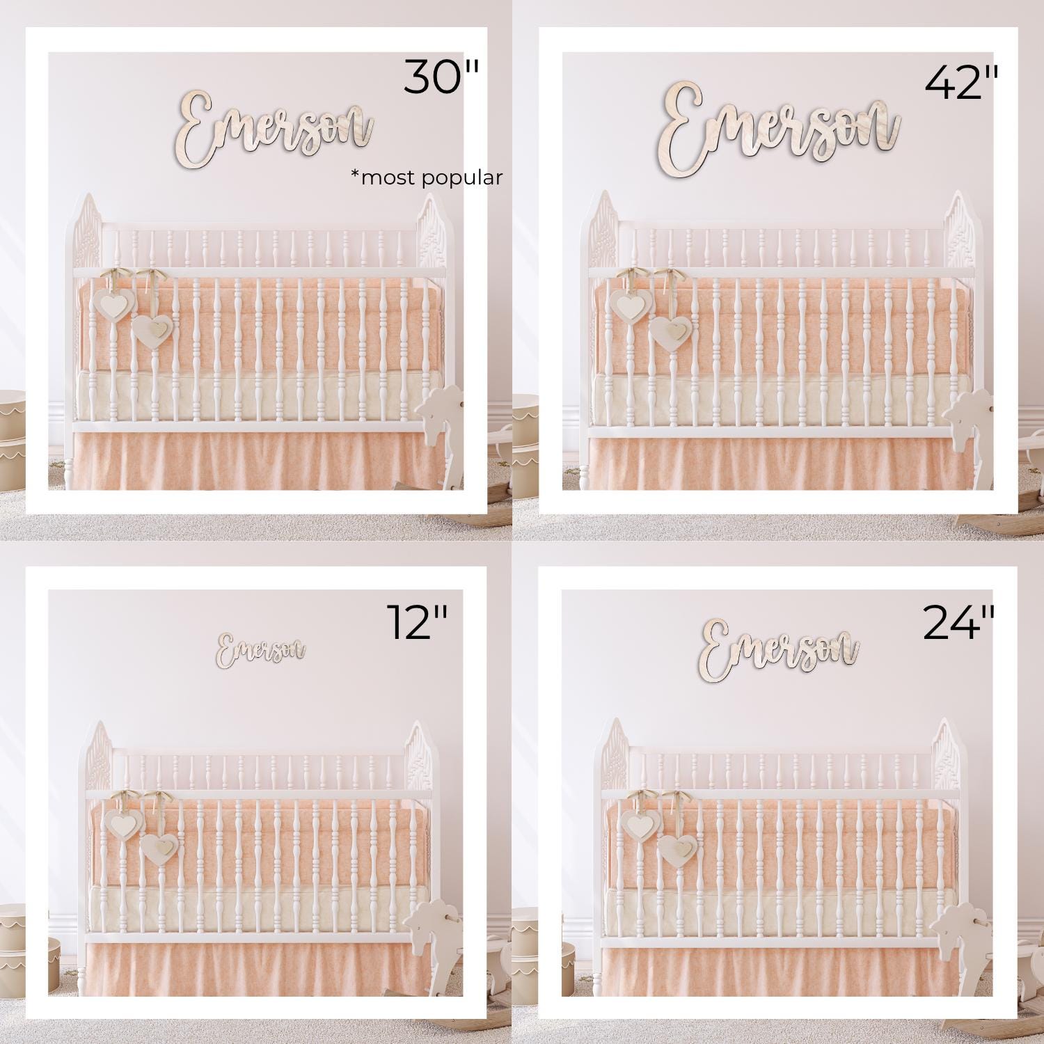 Wooden Name Cutout, Personalized Nursery Decor, Baby Shower Decoration, Baby Name Reveal, Custom Cutout Names