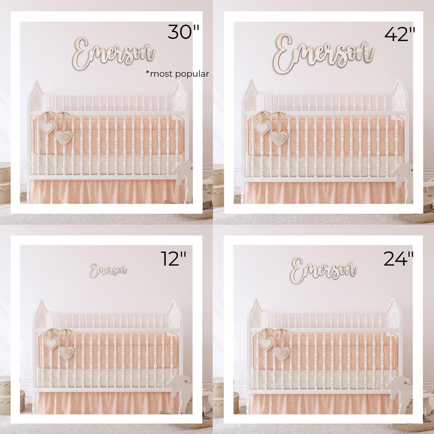 Wooden Name Cutout, Personalized Nursery Decor, Baby Shower Decoration, Baby Name Reveal, Custom Cutout Names