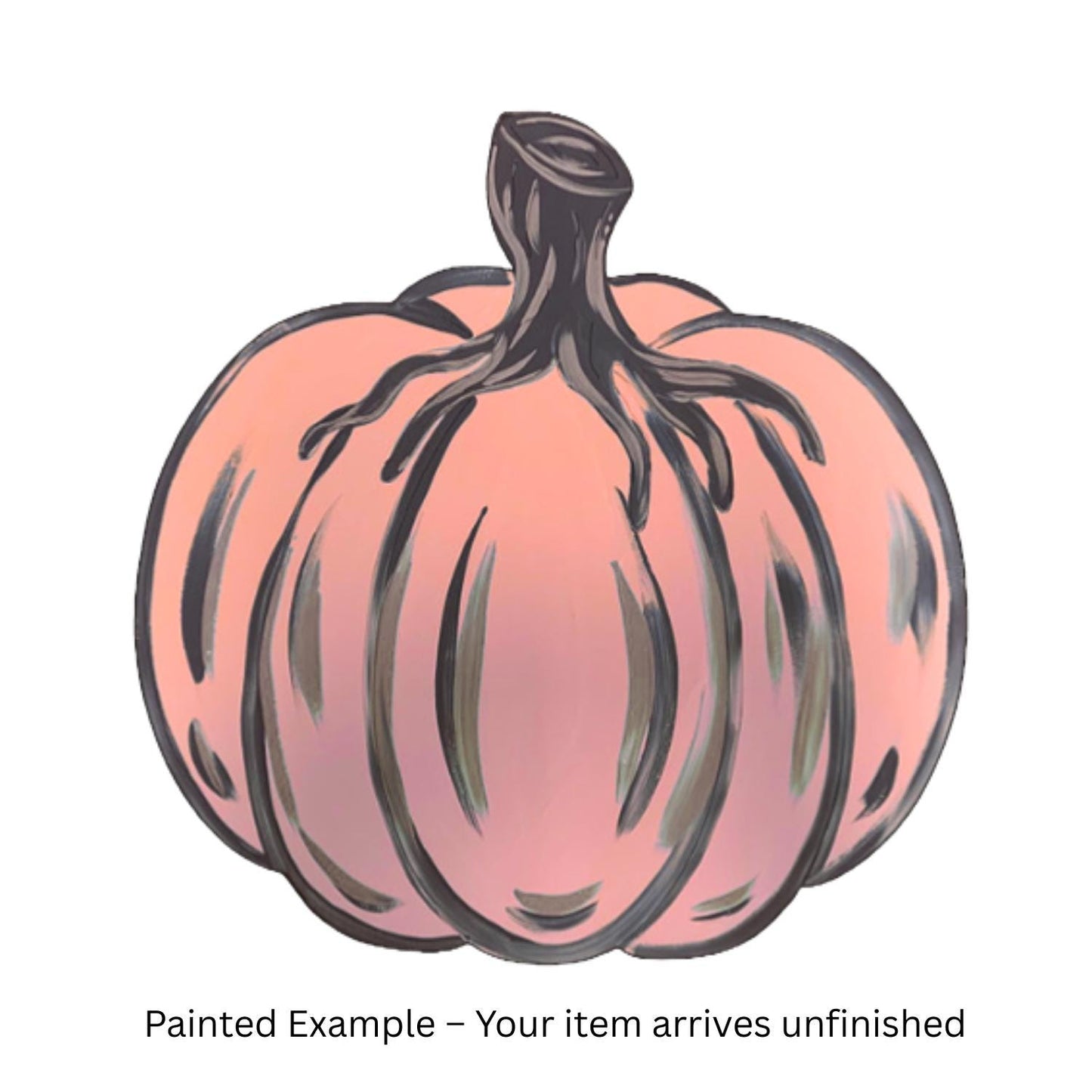 Fat Pumpkin with stem Fall Wood Craft- Paint by line