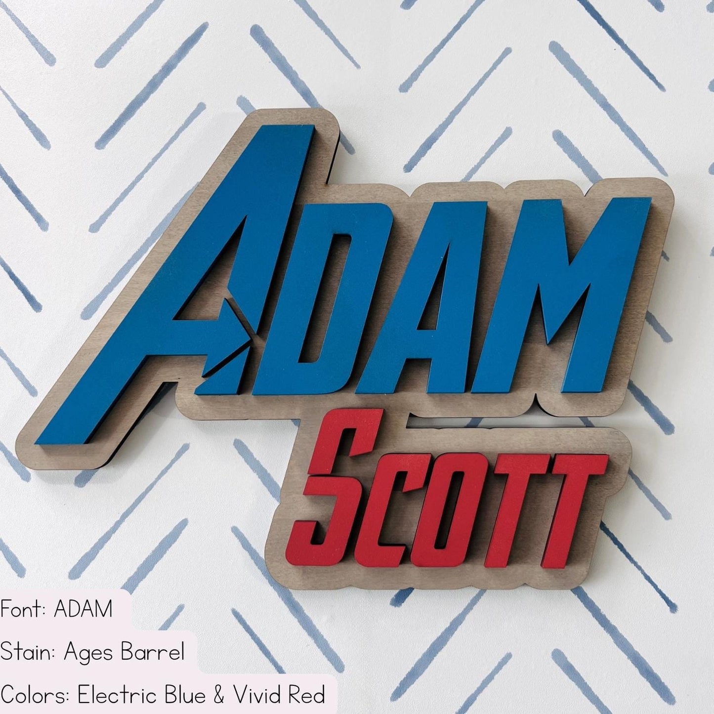 Custom Wood Name Sign, Nursery Wall Name Decor, Kids Bedroom Sign, Wooden Letters, 3D Baby Shower Name Gift