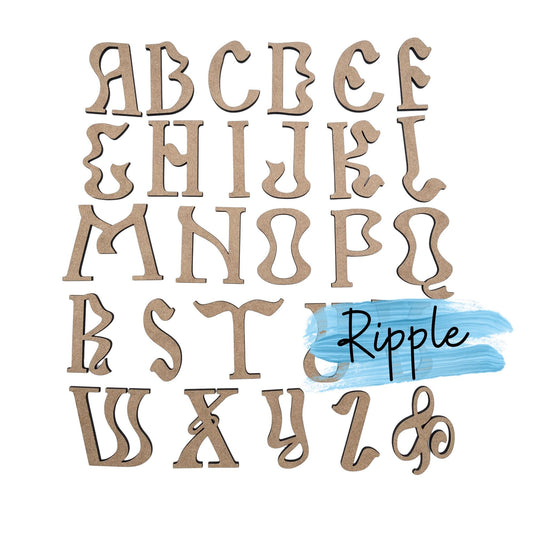 Ripple Wooden Letters