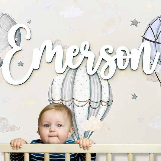 Wooden Name Cutout, Personalized Nursery Decor, Baby Shower Decoration, Baby Name Reveal, Custom Cutout Names