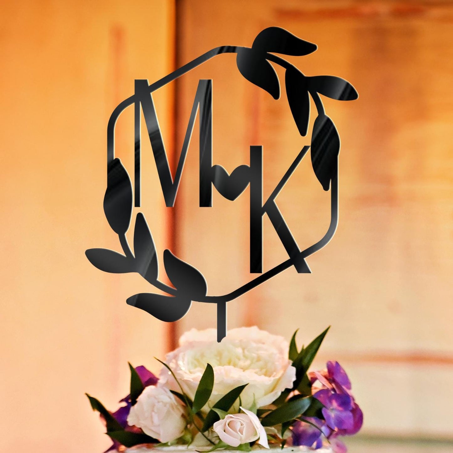 Wedding Personalized Cake Topper | Custom Name Cake Decor | Rustic Wedding Cake Decor | Anniversary Cake Topper | Personalized Wedding Decor