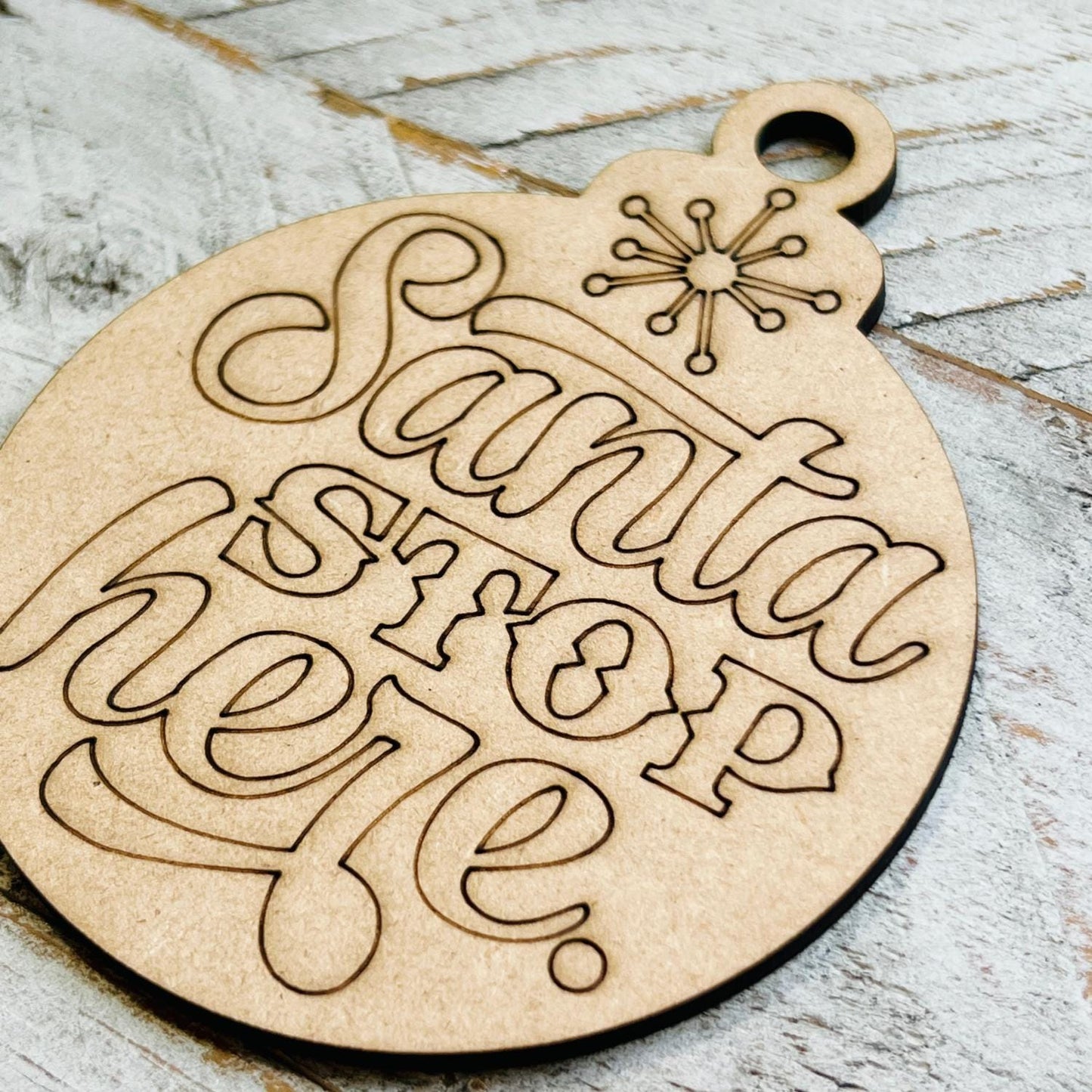 Santa Stop Here Christmas Ornament | Christmas Crafts for Kids | Christmas Ornament Crafts