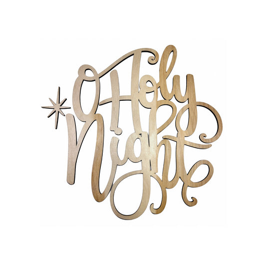 Large O Holy Night Connected Wood Cutout | Merry Christmas wood letter | Christmas wreath decor | Christmas Door hanger | Christmas Crafts |