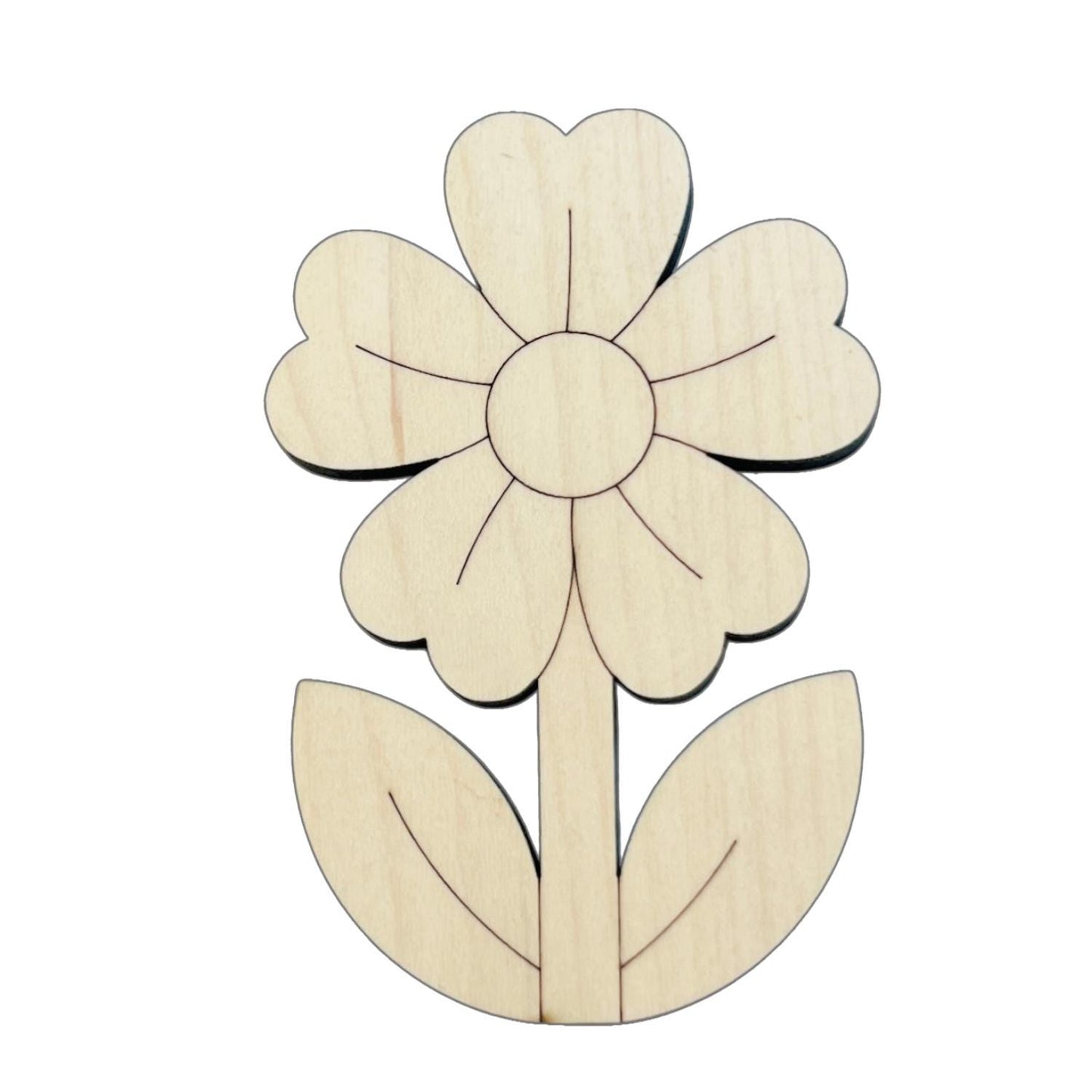 Wood Daisy Craft Shape | Wood Flower Decor | Flower Cutout| Craft Wood Shapes | Spring Decor | DIY Crafts | Paint by Lines