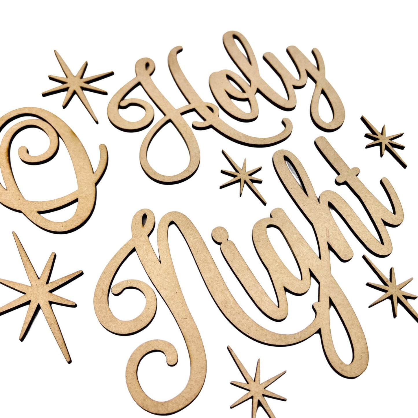 Large O Holy Night with Stars Cutout | Merry Christmas wood letter | Christmas wreath decor | Christmas Door hanger | Christmas Crafts