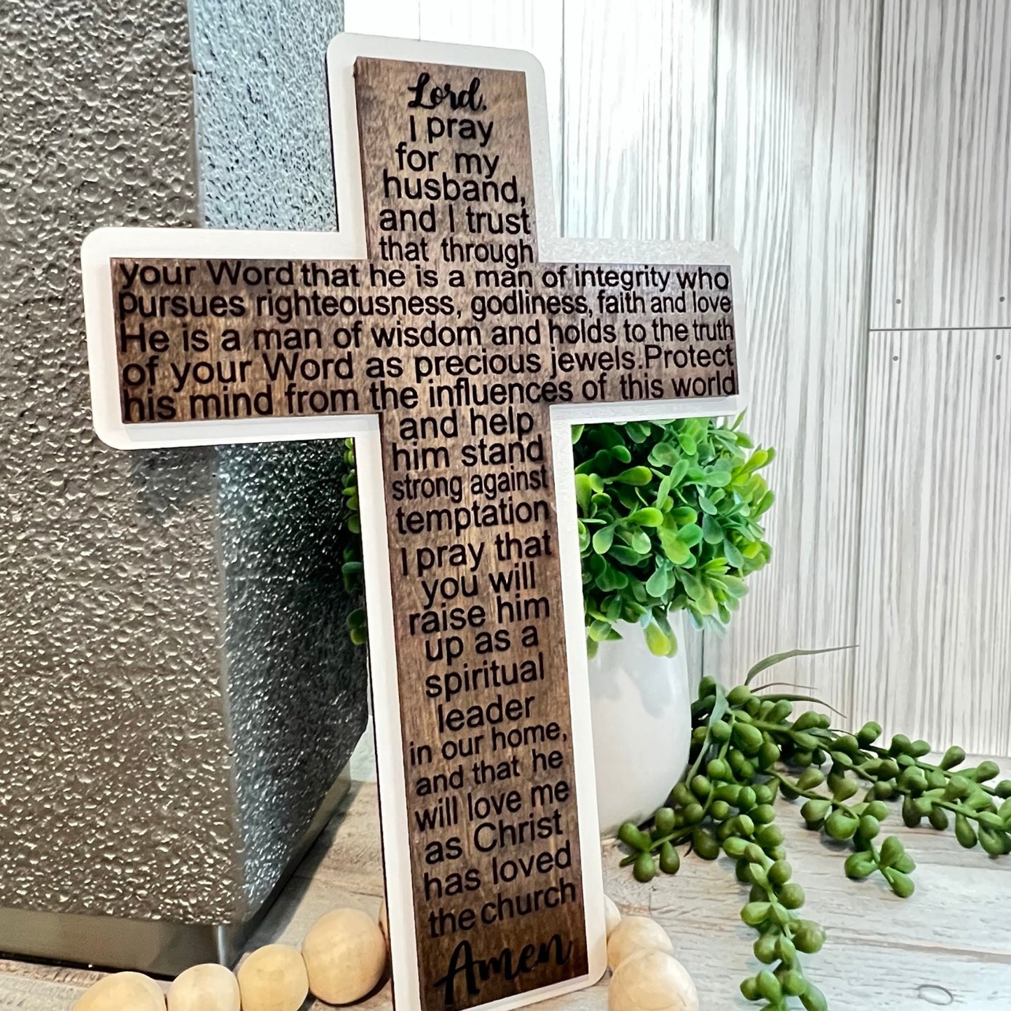 Prayer for Husband Cross | Wood Cross | Gifts for Husbands | Gifts for Him | Christian Husband