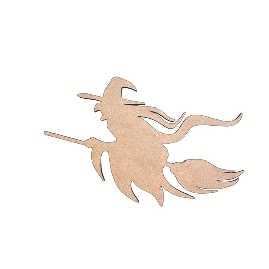 Flying Witch Wood Craft Cutout