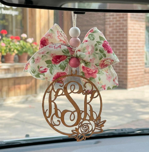 Custom Car Charm, Personalized Monogram Charm