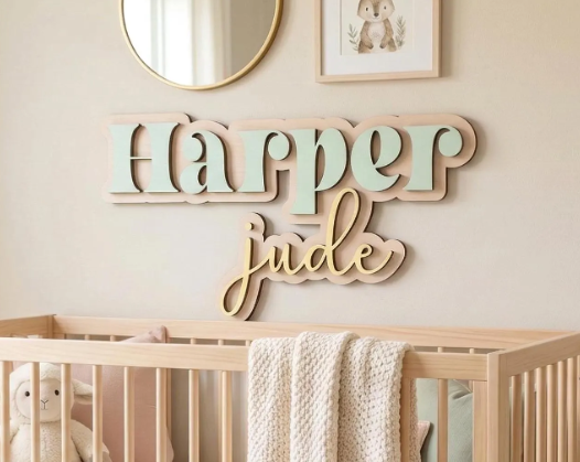 Girls Wood Name Sign | Custom Name Sign | Girls Nursery | Girls Room Decor