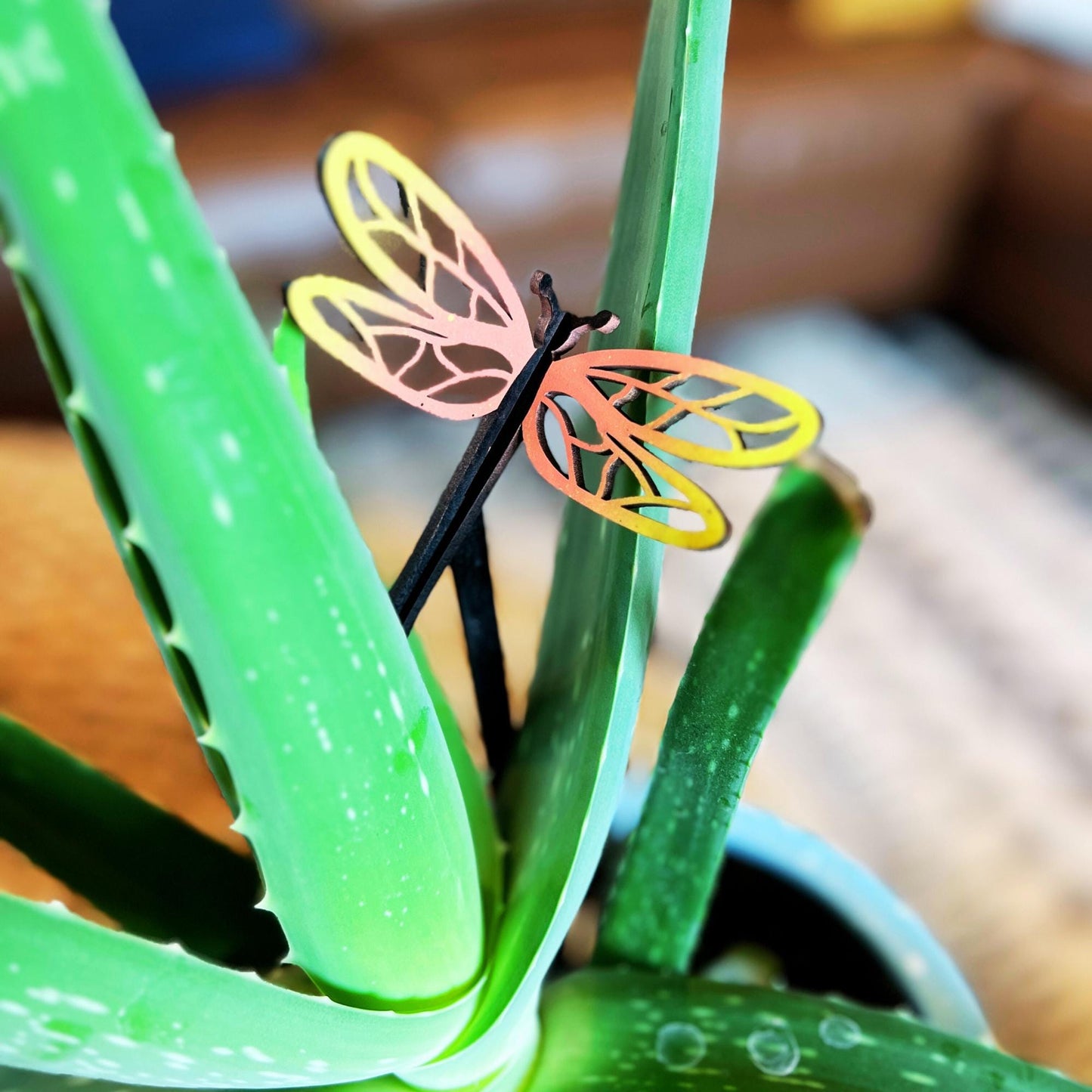 3D Dragonfly Insect, Freestanding Bug, Table Top Dragonfly Decor, Dragonfly Garden Decor, Dragonfly Craft, Unfinished Craft Wood, Set of 4