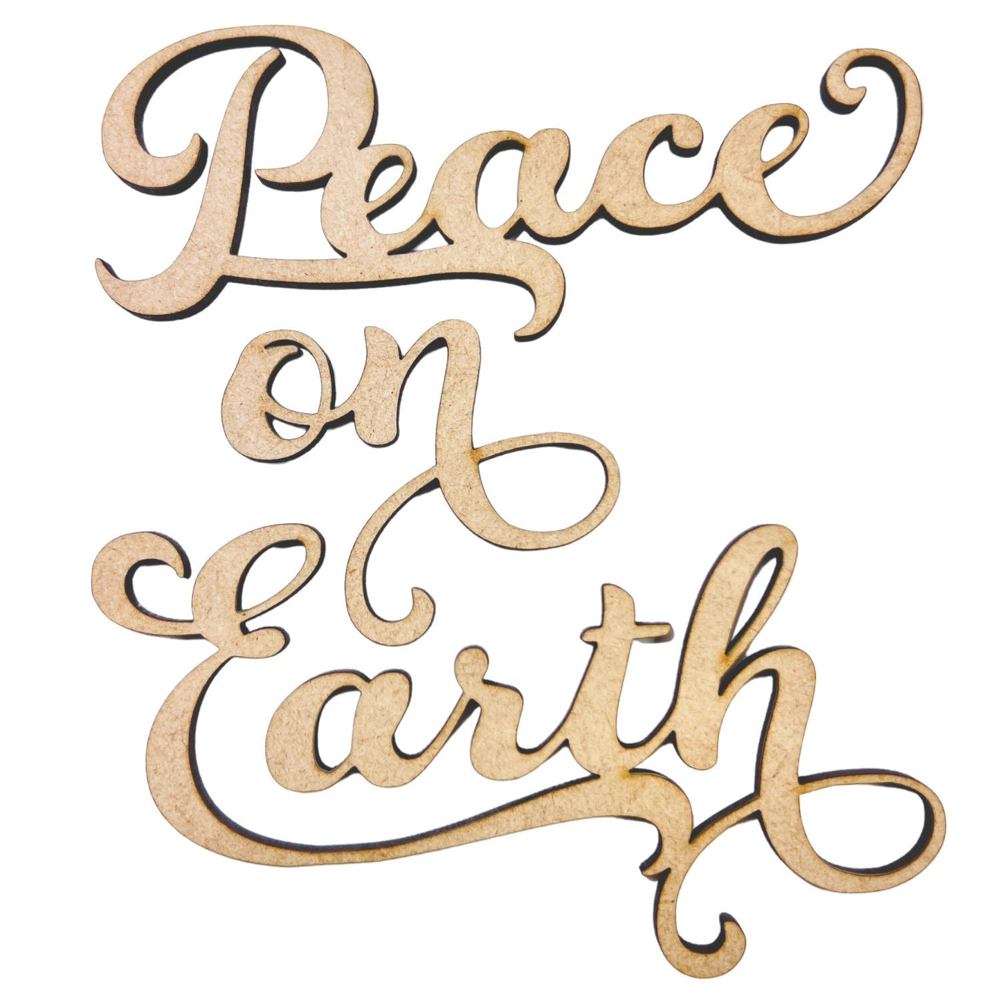 Large Peace On Earth Word Wood Cutout | Merry Christmas wood letter | Christmas wreath | Christmas Door hanger | Christmas Crafts |