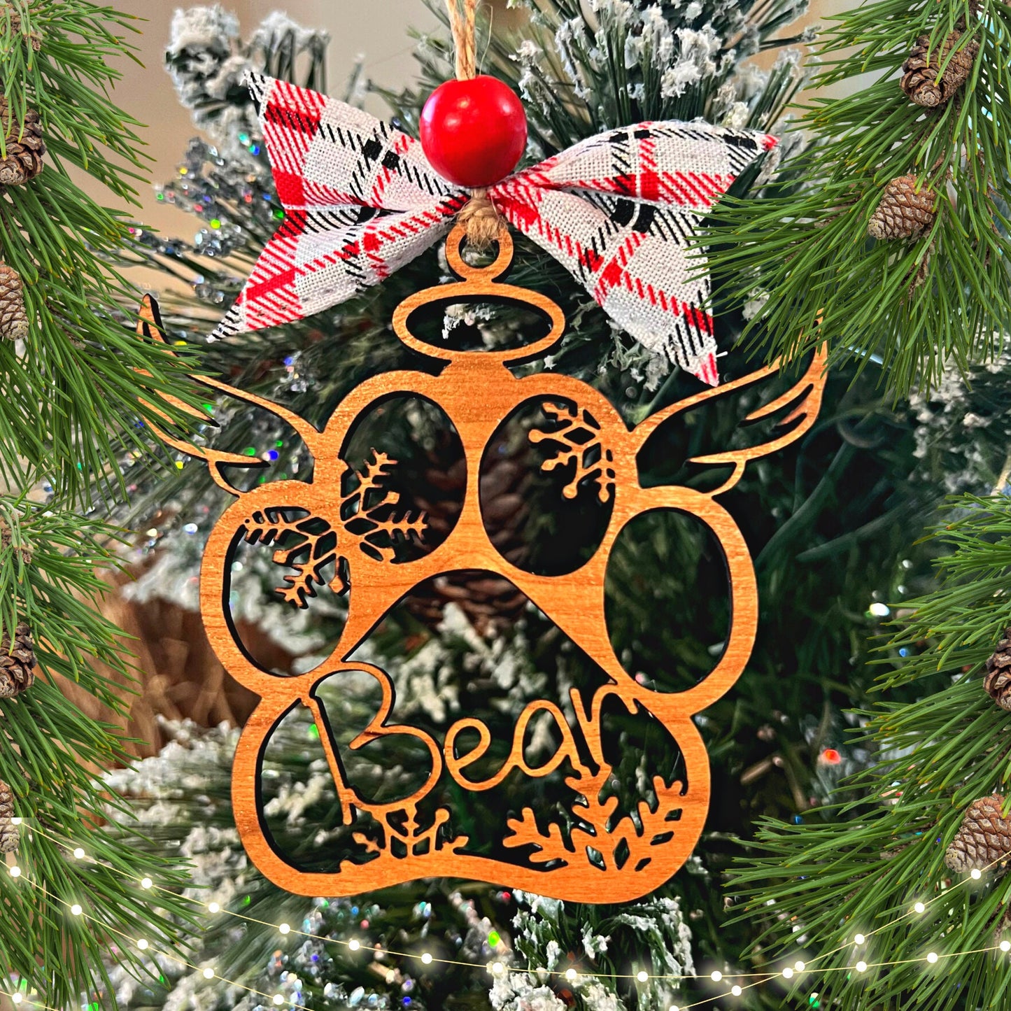 Personalized Pet Ornament | Christmas Paw Print | Custom Cat Print Ornament | Christmas Handmade Ornaments | Holiday Decor