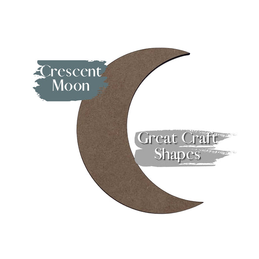 Thick Crescent Moon Cutout | Moon Wood Cutout | Acrylic Moon Shape | Wood Ceiling Decor | Moon Ceiling Wall Art | Kids Room Decor | DIY
