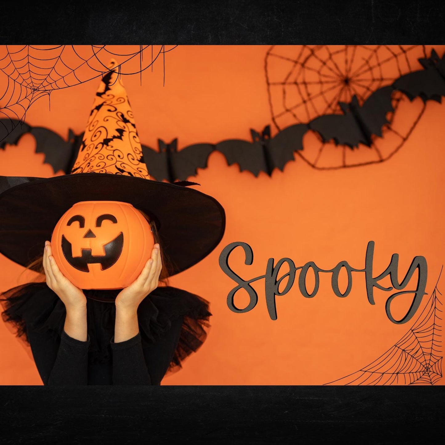 Halloween Wall Decor | Spooky Word Cutout | Script Word | Seasonal Crafts | Scary Letters