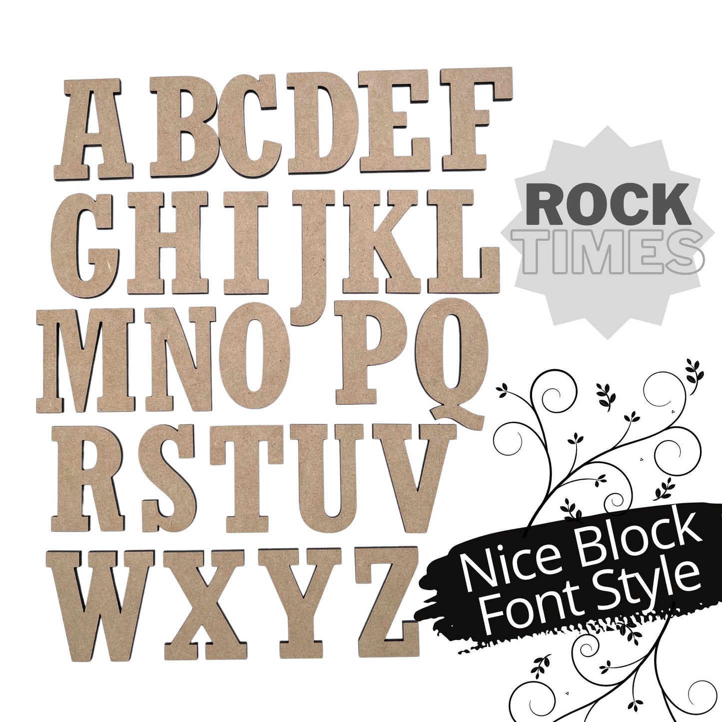 RockTimes Wooden Letters