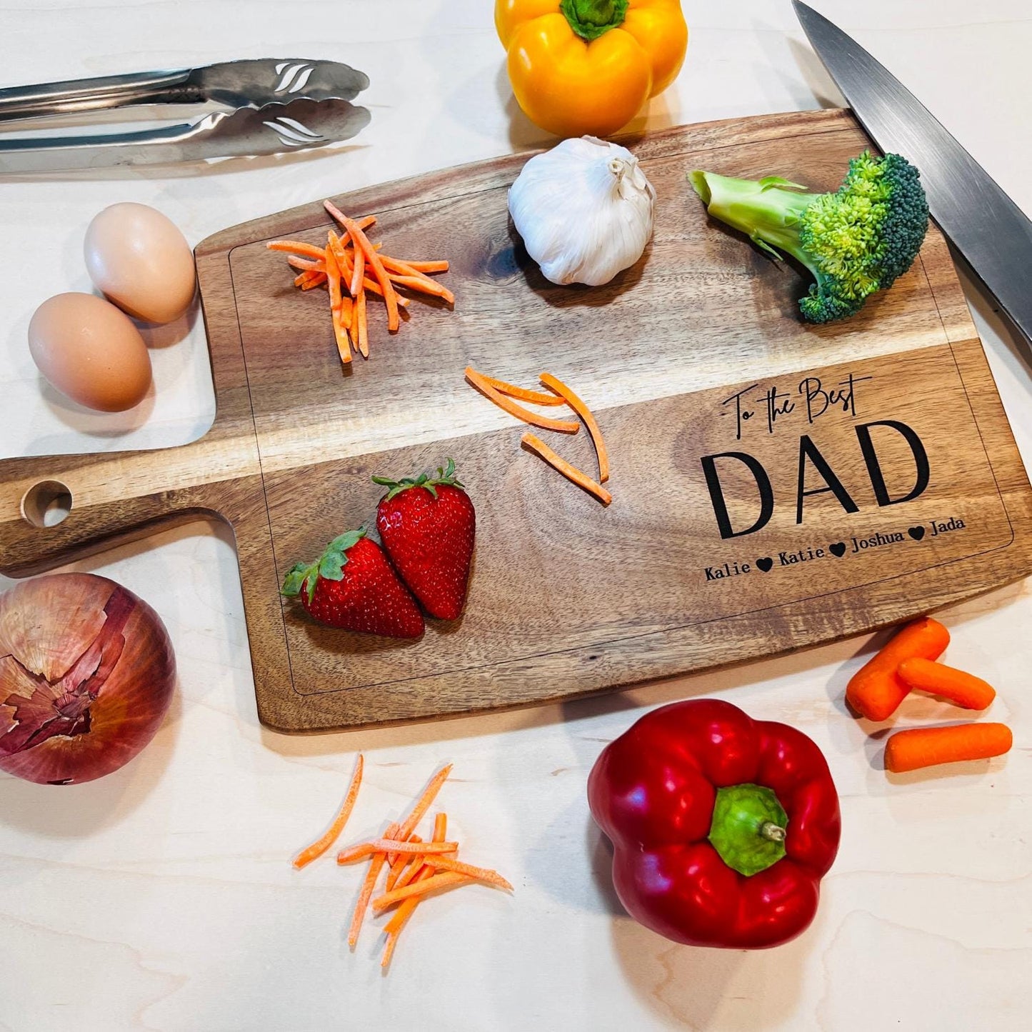 Father's Day Cutting Board, Gift For Dad, Love You Daddy, Father's Day Gift, Personalized Gifts For Husband, Cheese Board, To the Best DAD