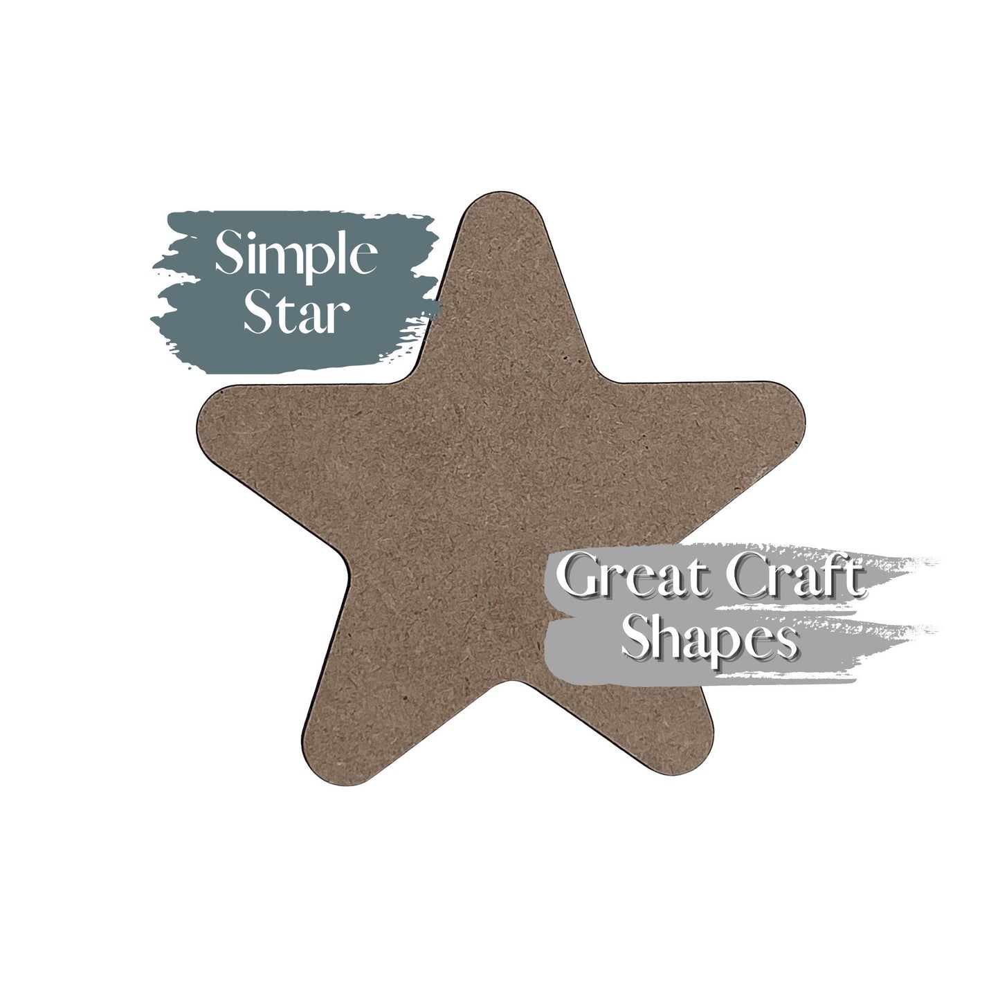 Simple Star | Star Wood Cutout | Acrylic Star Shape | Wood DIY Decor | Arts and Crafts Decor | Kids Room Decor | DIY
