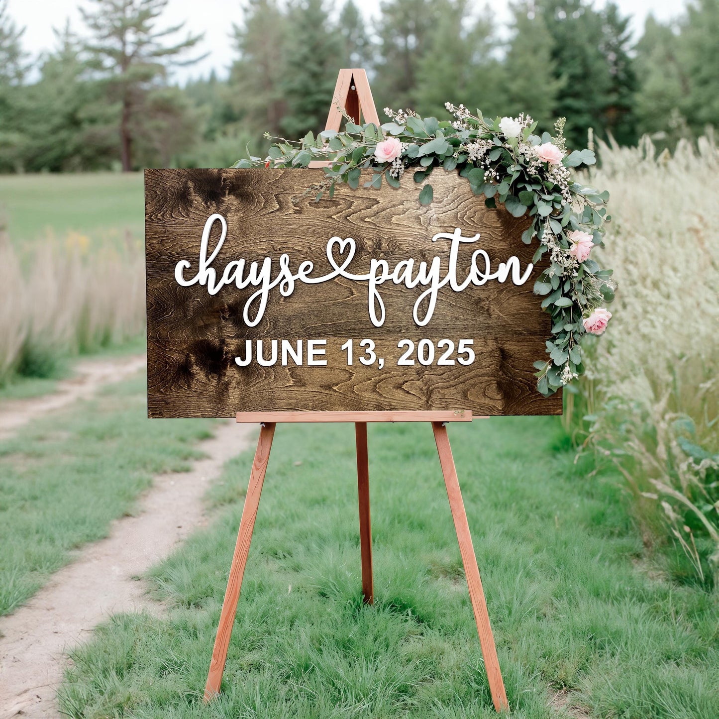 Wedding Signs, Signs for Wedding Entrance, Personalized 3D Wedding Sign Decor, Custom Wedding Entrance Sign, Wedding Gifts, Rustic Weddings