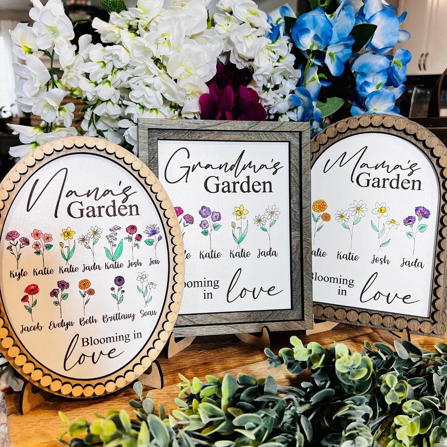Mother's Day Personalized Gift | Grandma's Garden Sign | Mother's Garden Sign | Anniversary, Birthday, Christmas, Valentines Presents