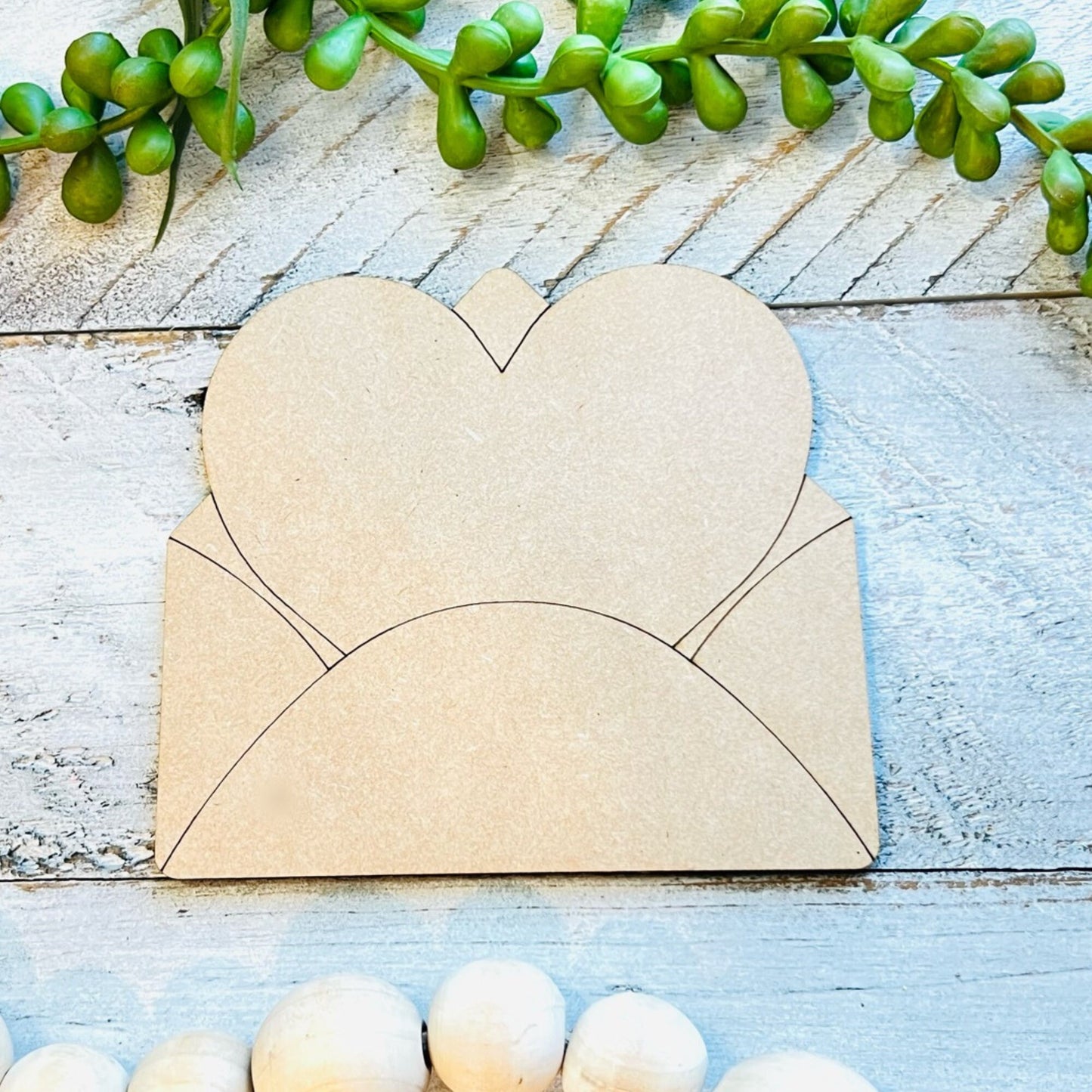 Large Valentine Envelope with Heart | Valentine Wood Crafts | Valentine Mail | Valentine Decor | Paint by Line Crafts