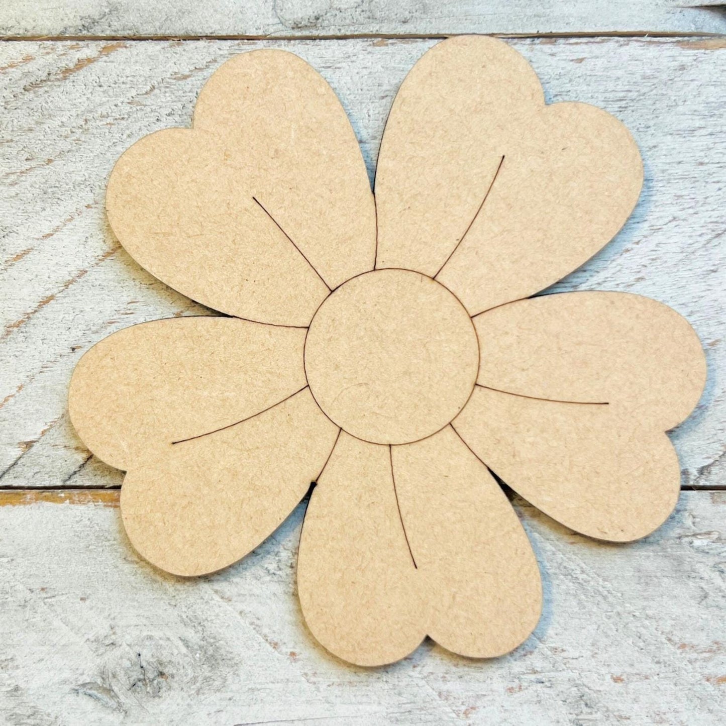 Wood Daisy Craft Shape | Wood Flower Decor | Flower Cutout| Craft Wood Shapes | Spring Decor | DIY Crafts | Paint by Lines