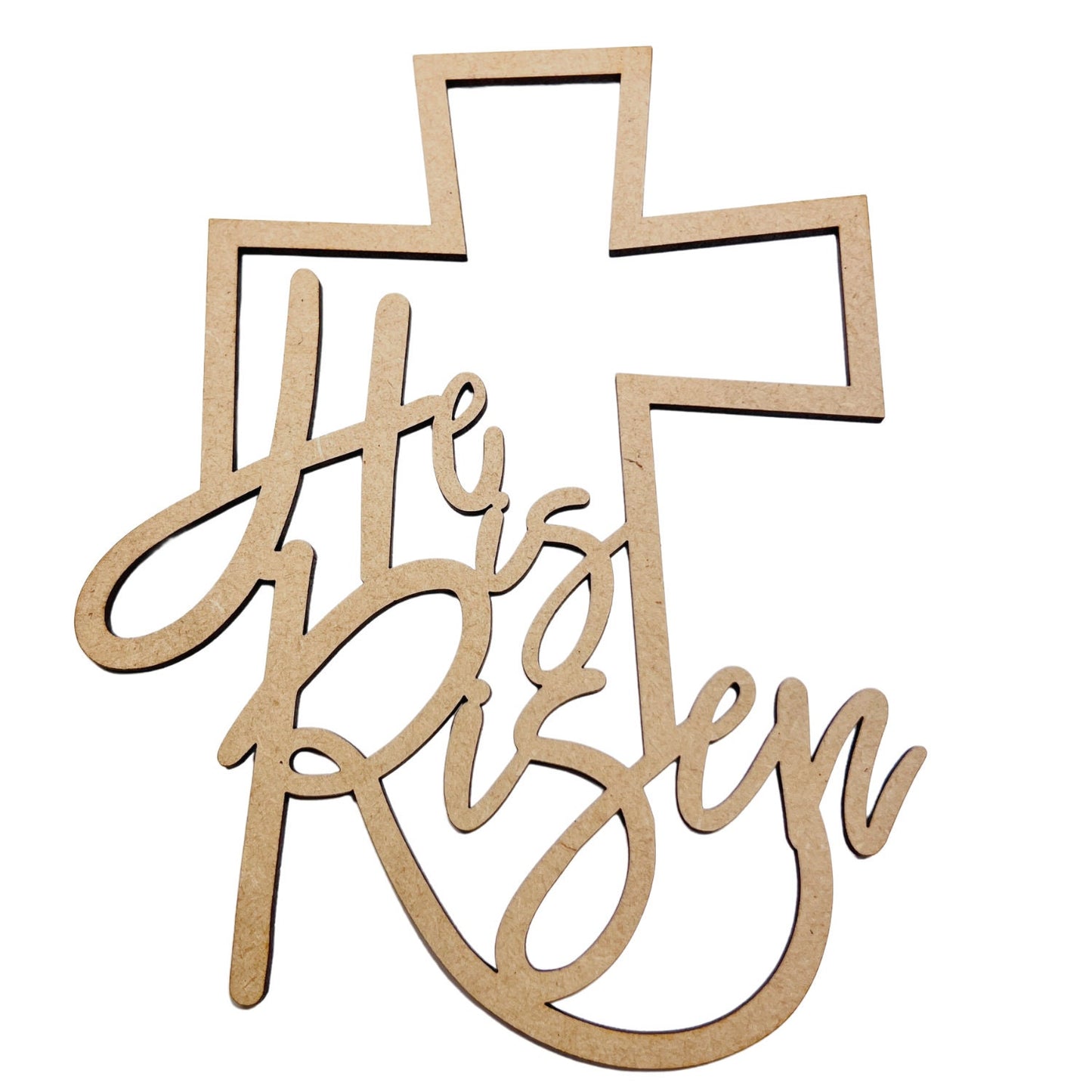 Small He is Risen Cross | Connected Wood Words | Easter Crafts | Easter Decor | Christian Crafts | Easter Door Hanger | Easter Sign
