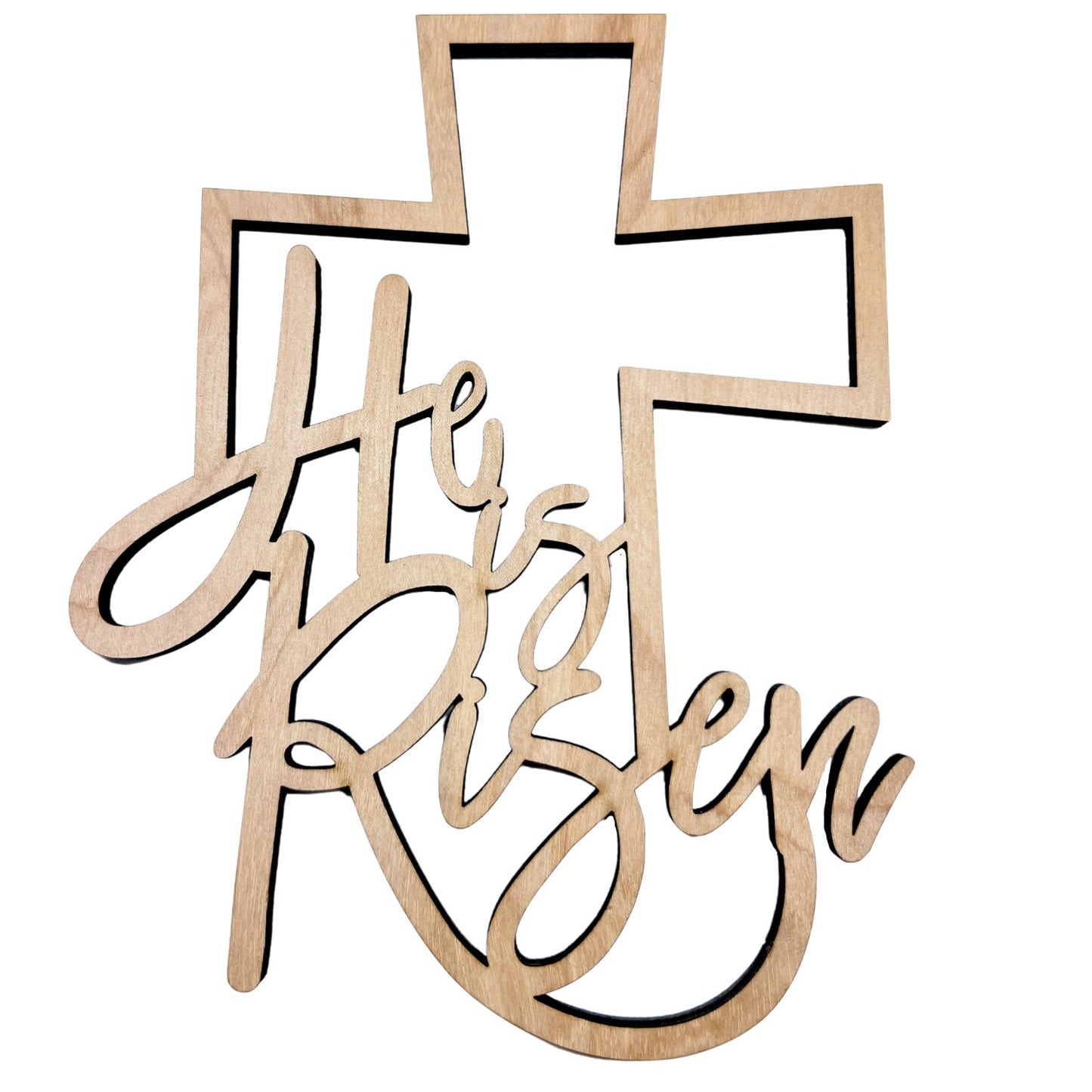 Large He is Risen Cross | Connected Wood Words | Easter Crafts | Easter Decor | Christian Crafts | Easter Door Hanger | Easter Sign