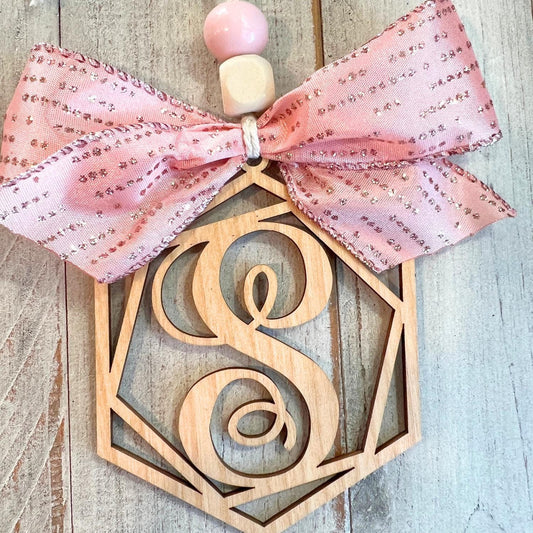 Letter S Car Charm | Monogram S Car Charm | Clearance
