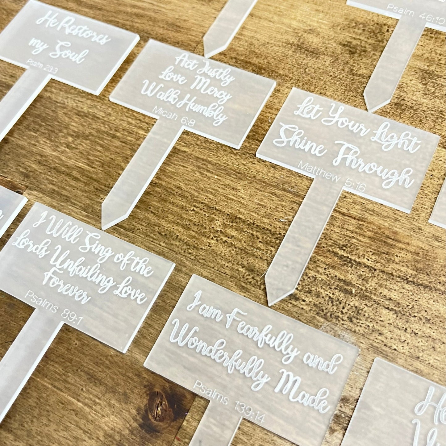 Set of 10 Plant Stakes | Word of God Plant stakes | Inspirational Plant
