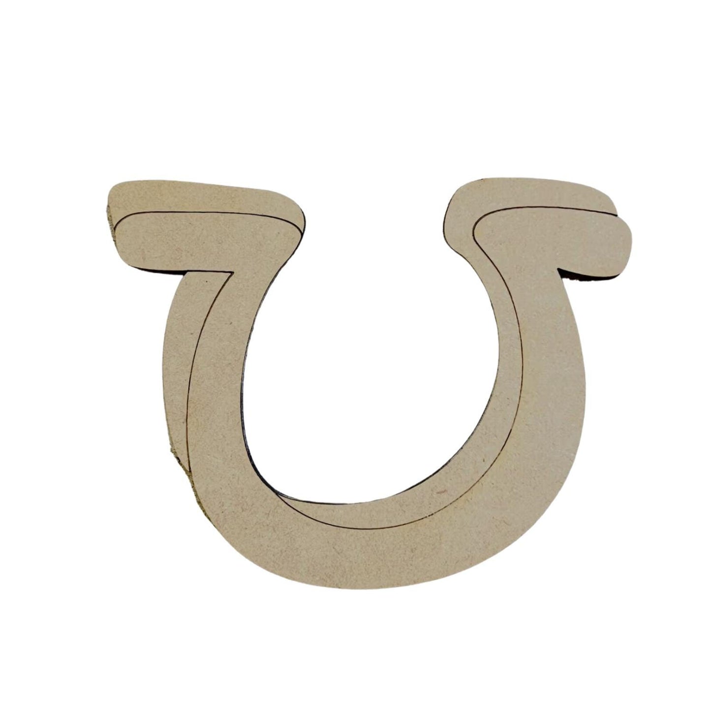 Large 12" - 22" | Good Luck Horseshoe | St Patrick's Day Decor | Craft Wood Shapes | Spring Decor | DIY Crafts | Paint by Lines