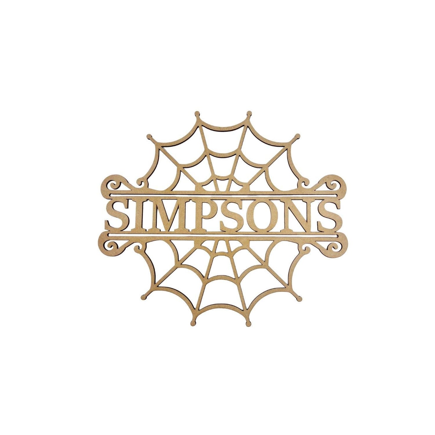 Small Spider Web with Last Name | Personalized Halloween Decor | DIY Halloween door sign | Family Name Halloween Sign