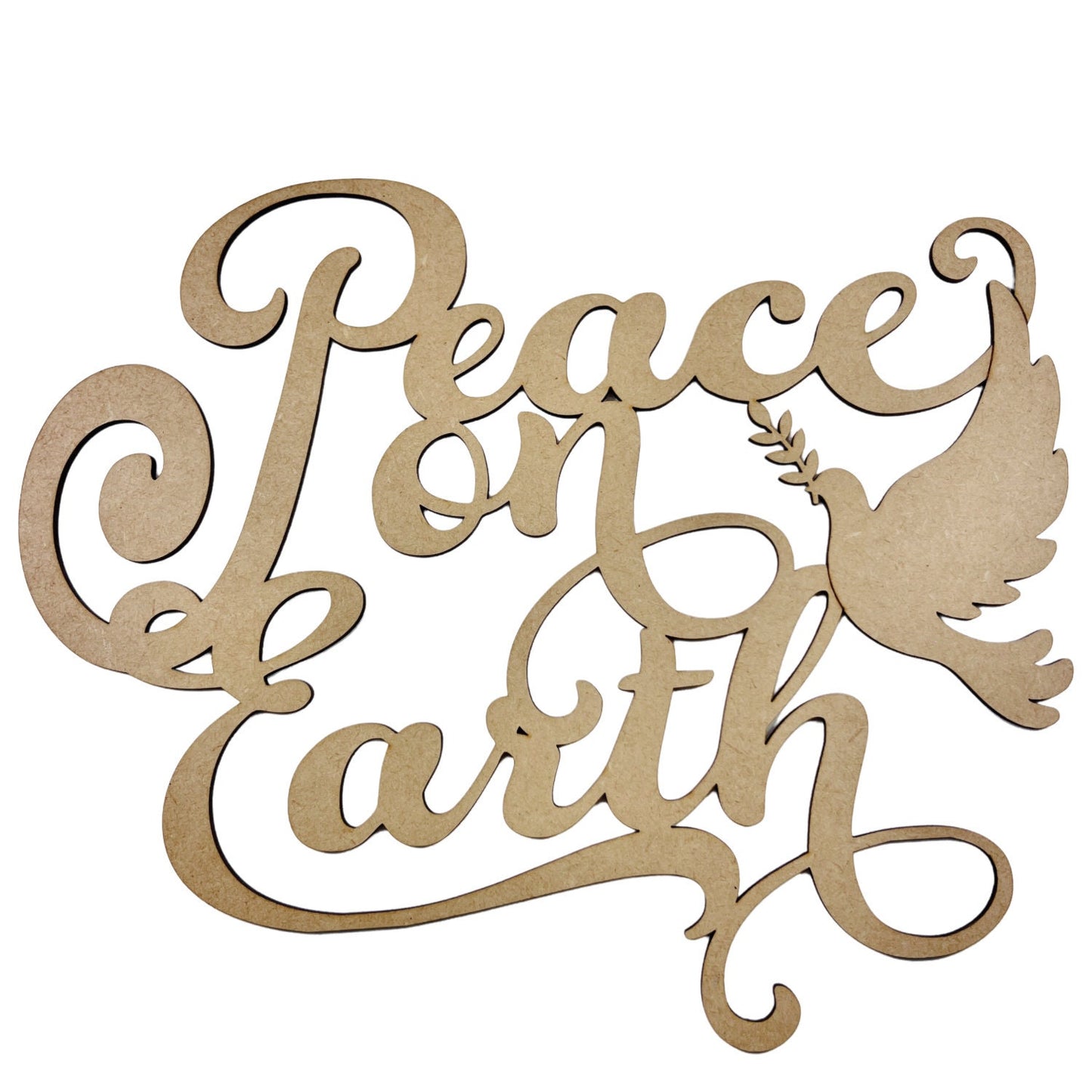 Small Peace on Earth with Dove Cutout | Merry Christmas wood letter | Christmas wreath decor | Christmas Door hanger | Christmas Crafts |