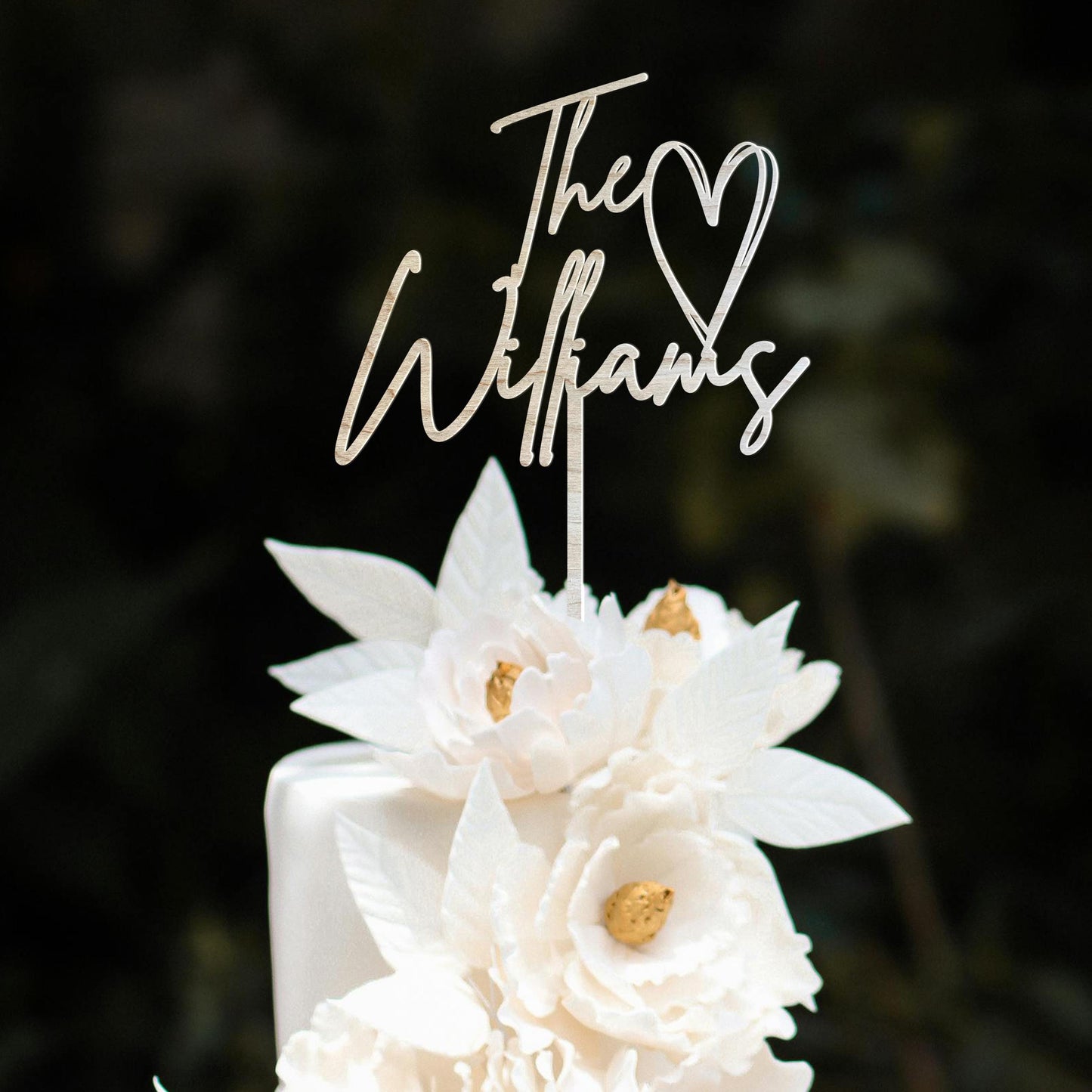 Wedding Personalized Cake Topper | Custom Name Cake Decor | Rustic Wedding Cake Decor | Anniversary Cake Topper | Personalized Wedding Decor