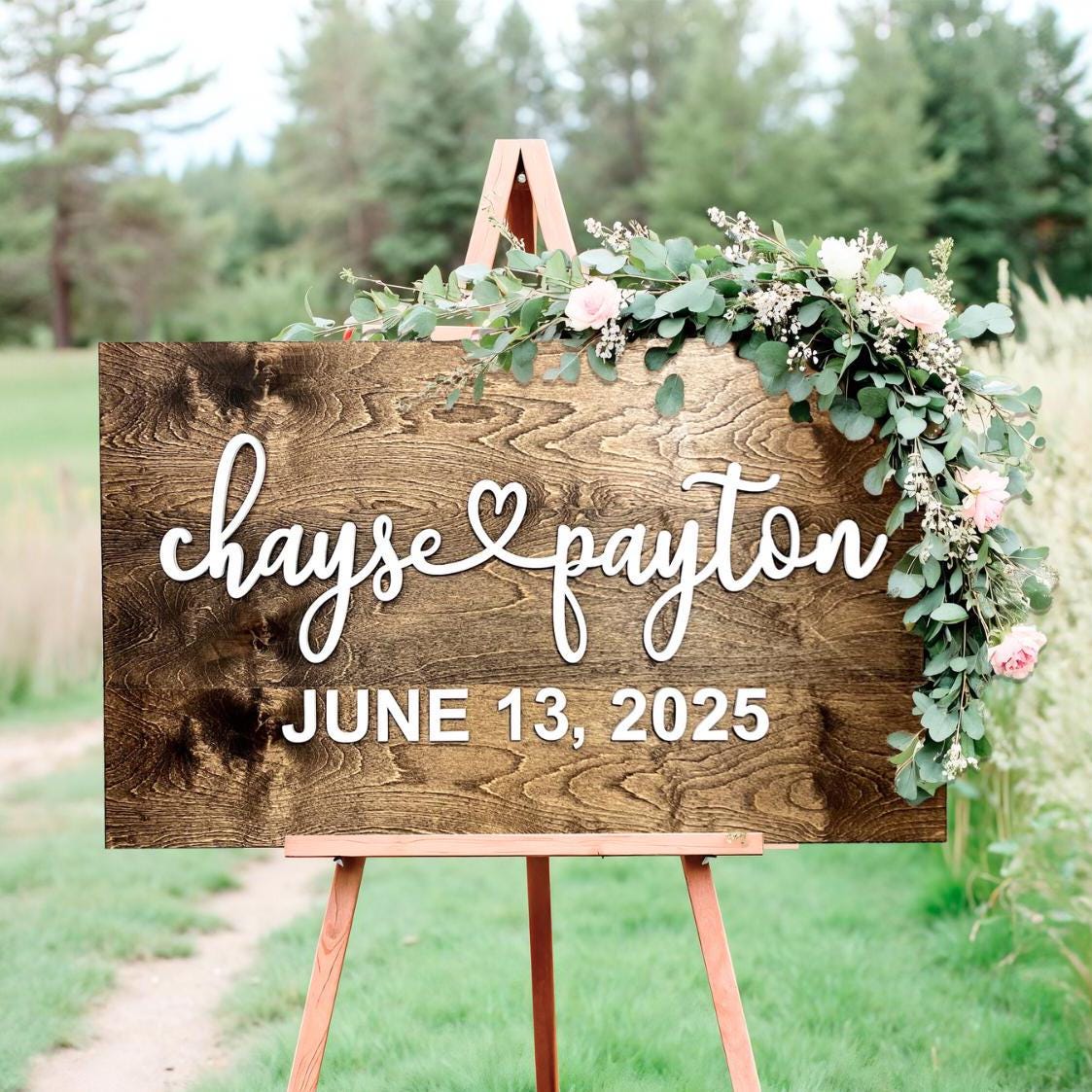 Wedding Signs, Signs for Wedding Entrance, Personalized 3D Wedding Sign Decor, Custom Wedding Entrance Sign, Wedding Gifts, Rustic Weddings
