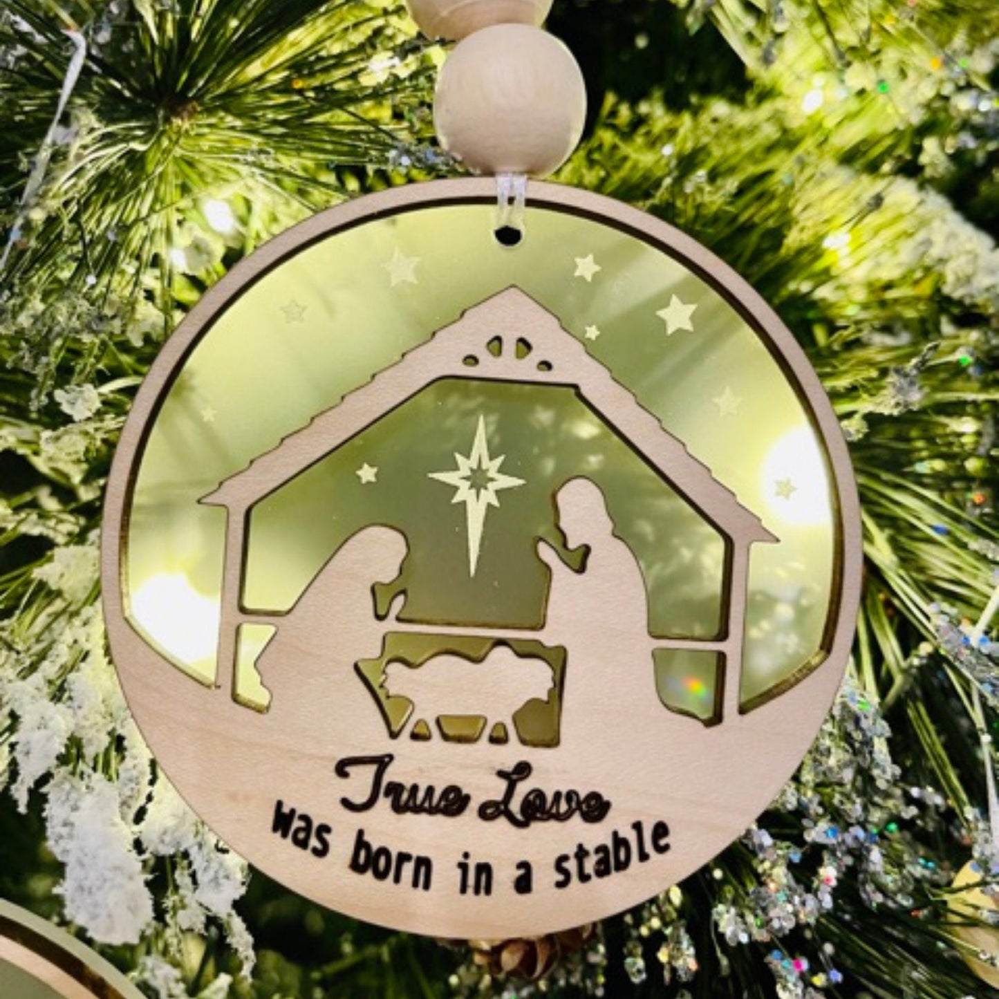 Nativity Scene Christmas Ornaments | 2 Layered Wise Men Ornaments | Cute Wooden Ornaments | Silent Night Christmas Tree Decor | Handmade