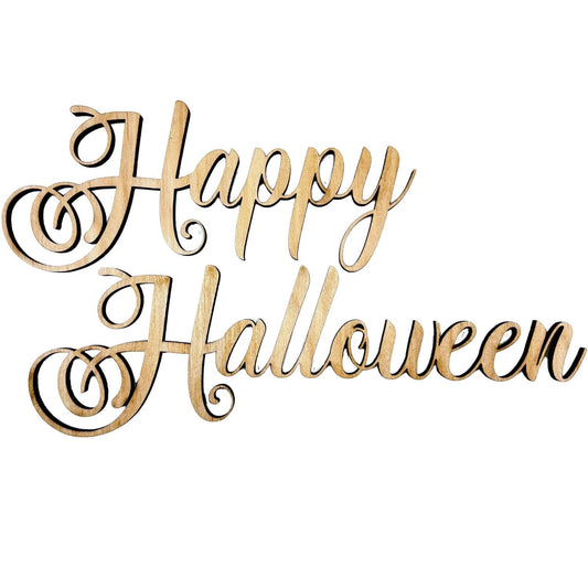 Small Wooden Letters Happy Halloween | Halloween Word Cutout | Wood Craft Letters | Halloween Crafts | Halloween Words and Letters