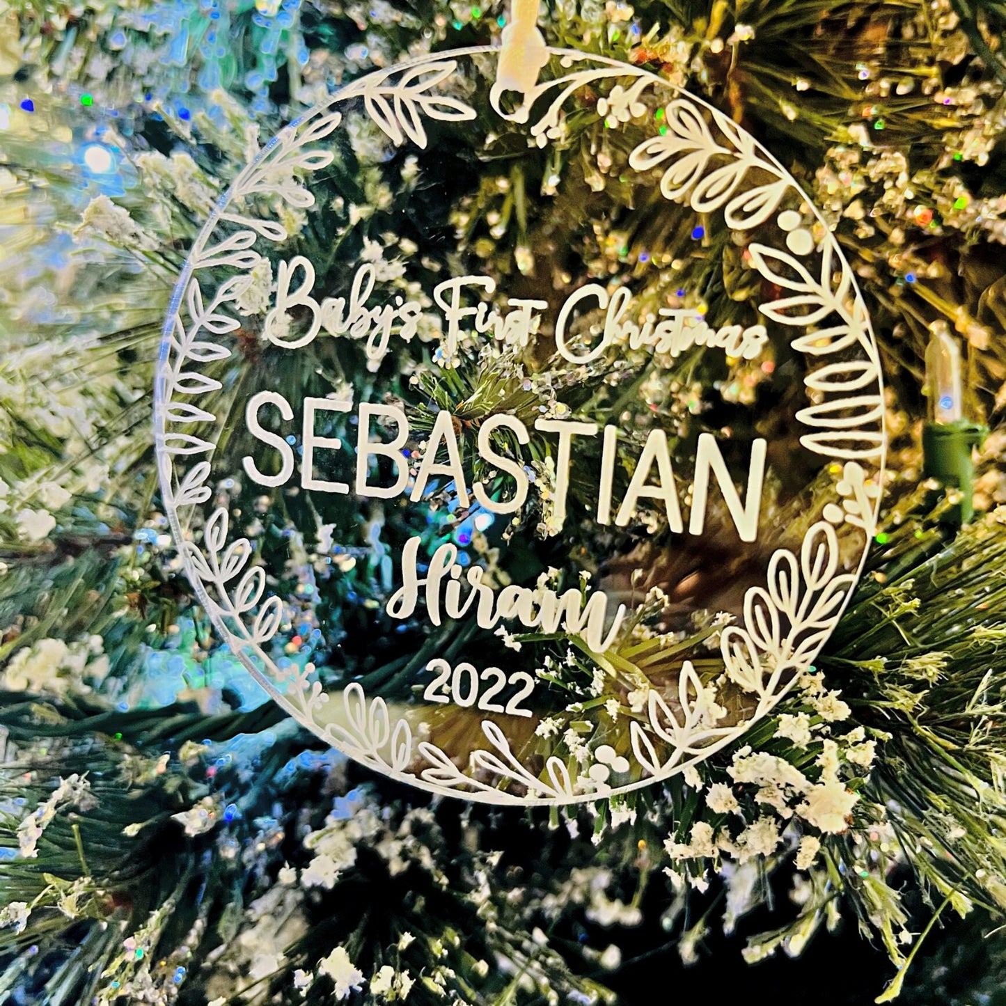 Baby's First Christmas Ornament | Baby Ornament | Children Ornaments | Clear Ornaments