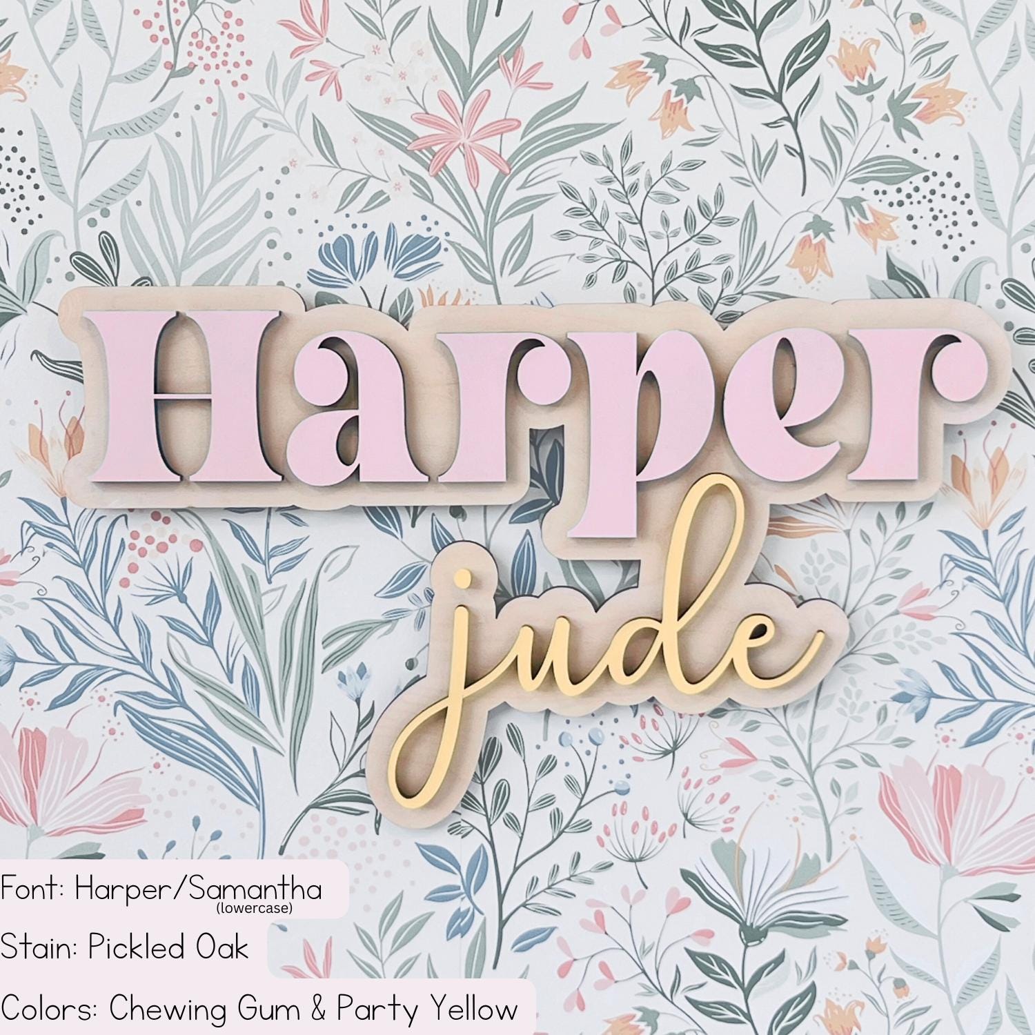 Girls Wood Name Sign | Custom Name Sign | Girls Nursery | Girls Room Decor