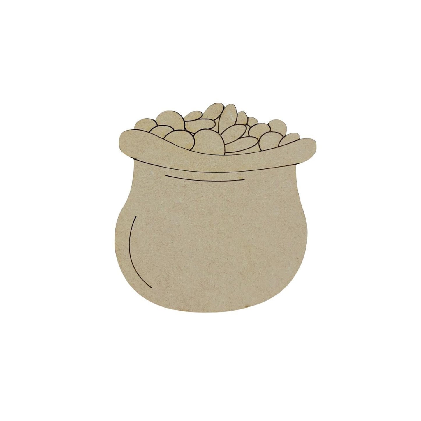 Large 12" - 22" | Pot of Gold | St Patrick's Day Decor | Craft Wood Shapes | Spring Decor | DIY Crafts | Paint by Lines