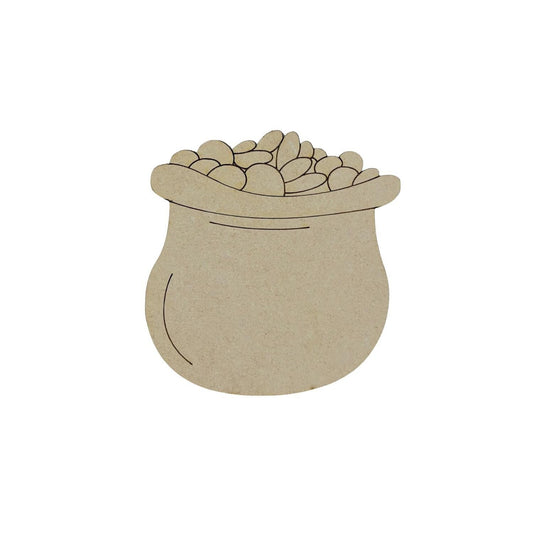 Large 12" - 22" | Pot of Gold | St Patrick's Day Decor | Craft Wood Shapes | Spring Decor | DIY Crafts | Paint by Lines
